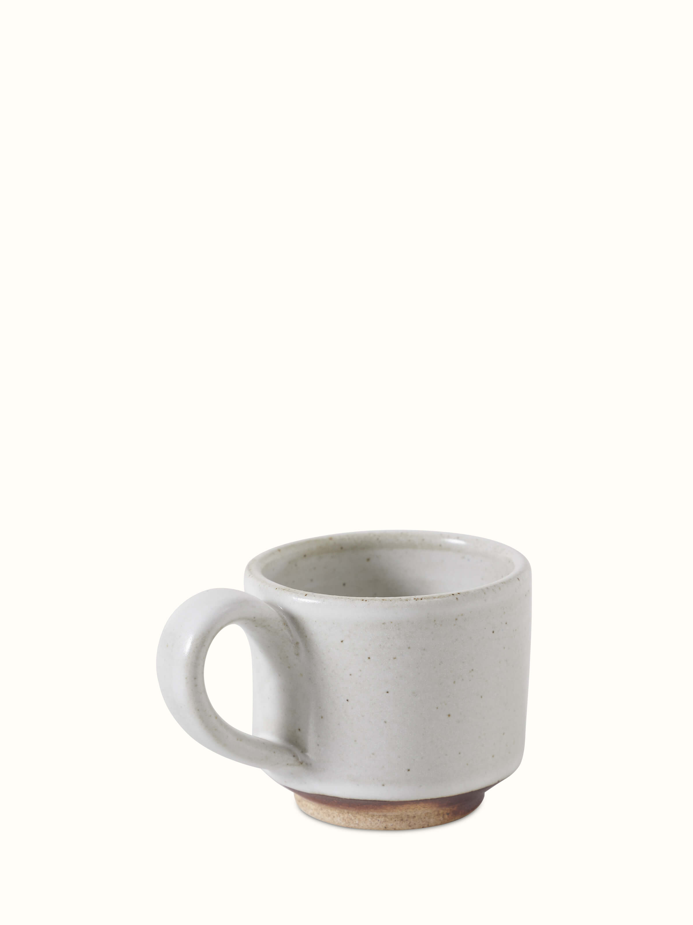 Close-up of Studio Pottery Ceramic Demitasse Cup, emphasizing the craftsmanship and texture