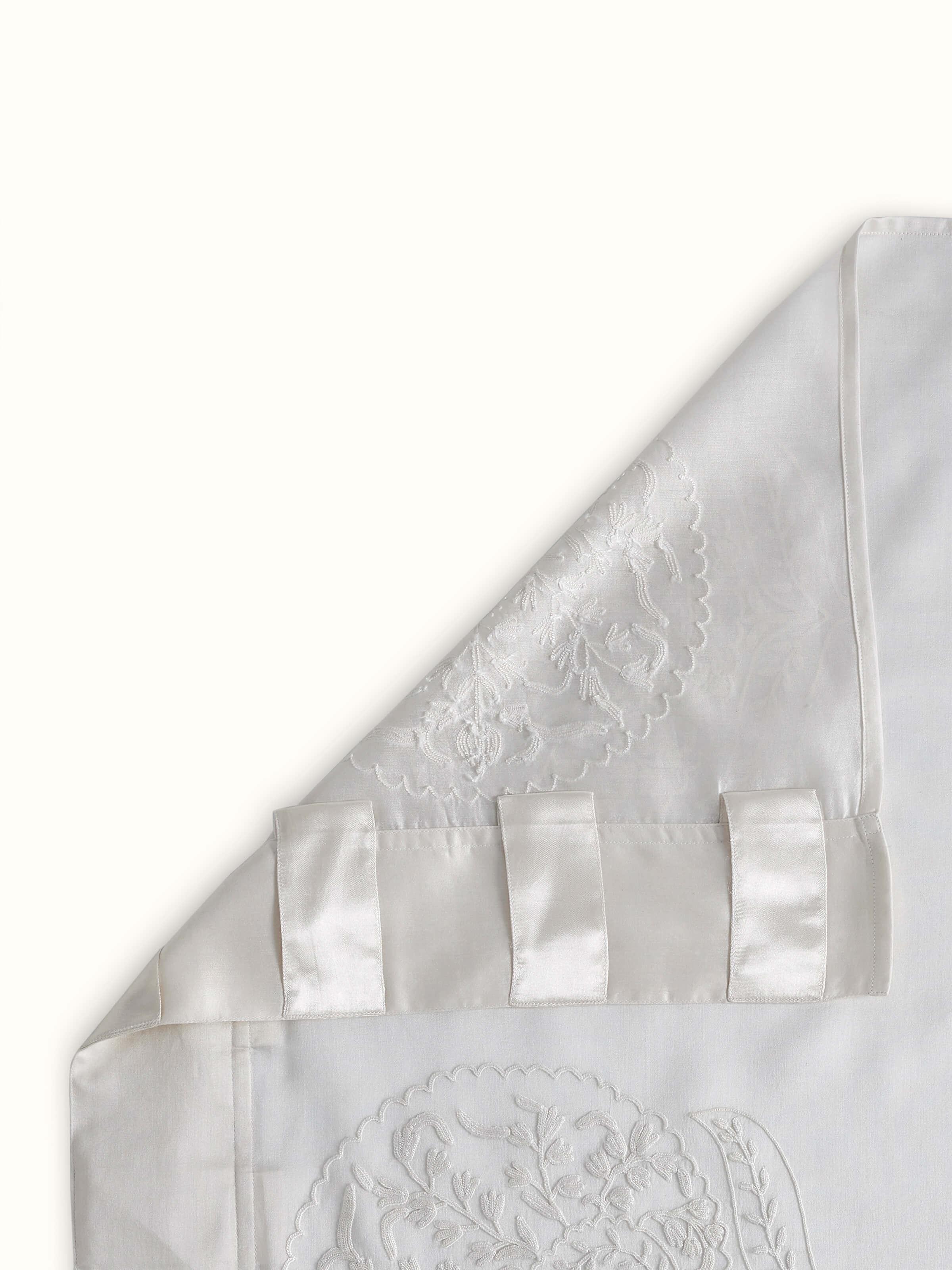 Back view of Razza Sheer Curtain in cotton silk, featuring soft fall and clean stitching.