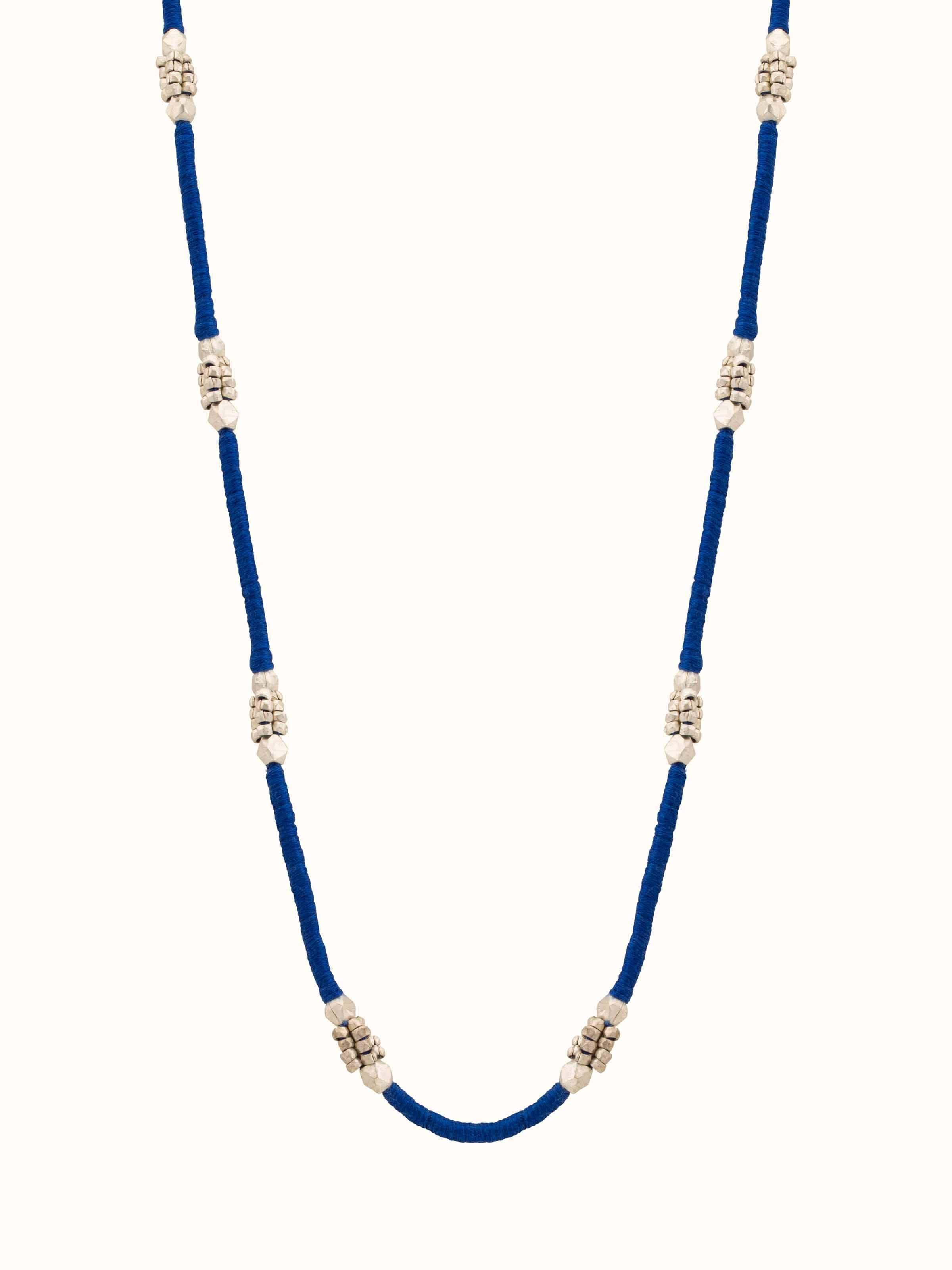 Front view of Dhokra Long Necklace featuring traditional Dhokra metalwork and design.