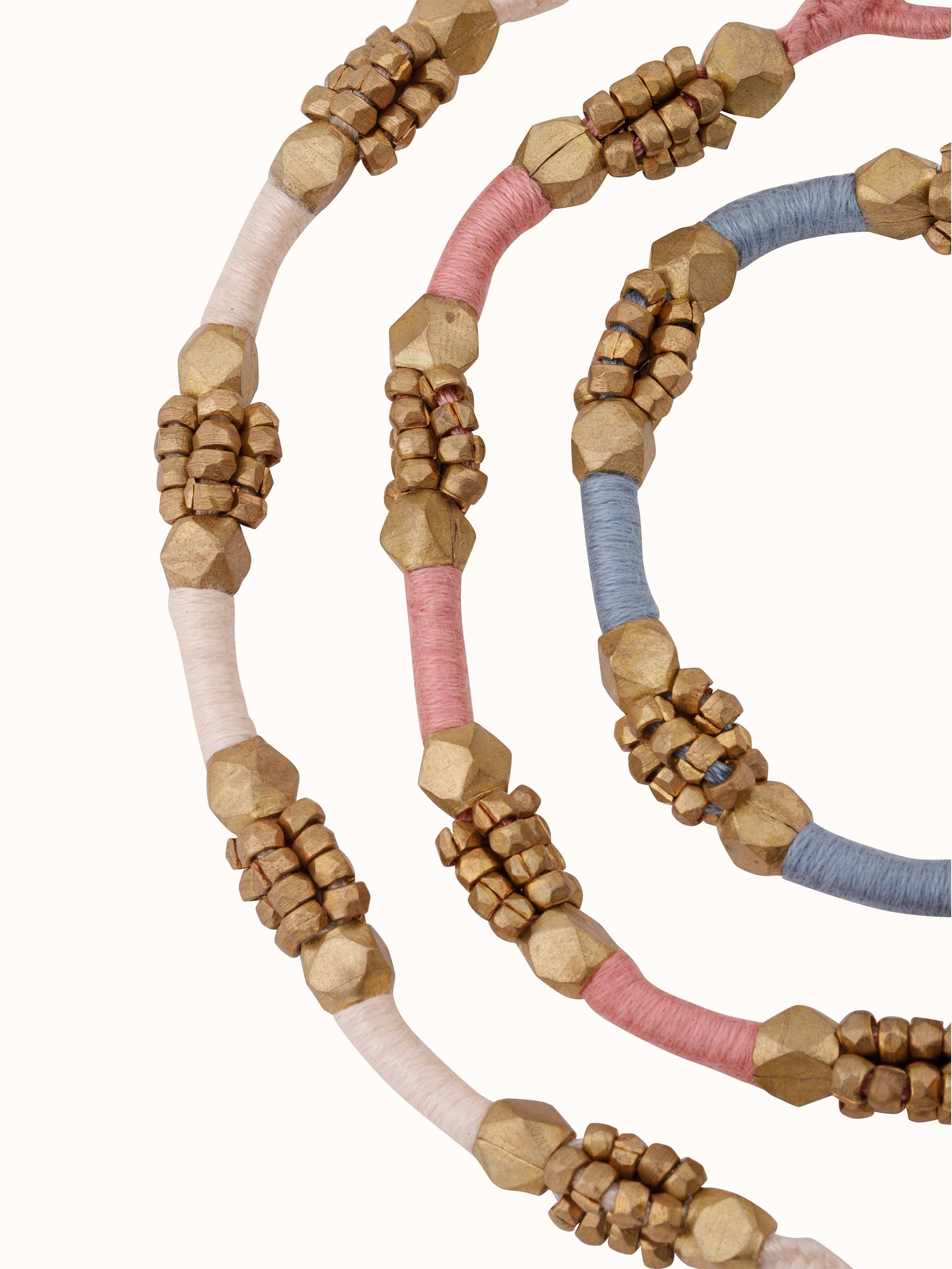 Close-up view of Dhokra Bracelet Set (2 pcs) featuring intricate tribal designs and fine detailing