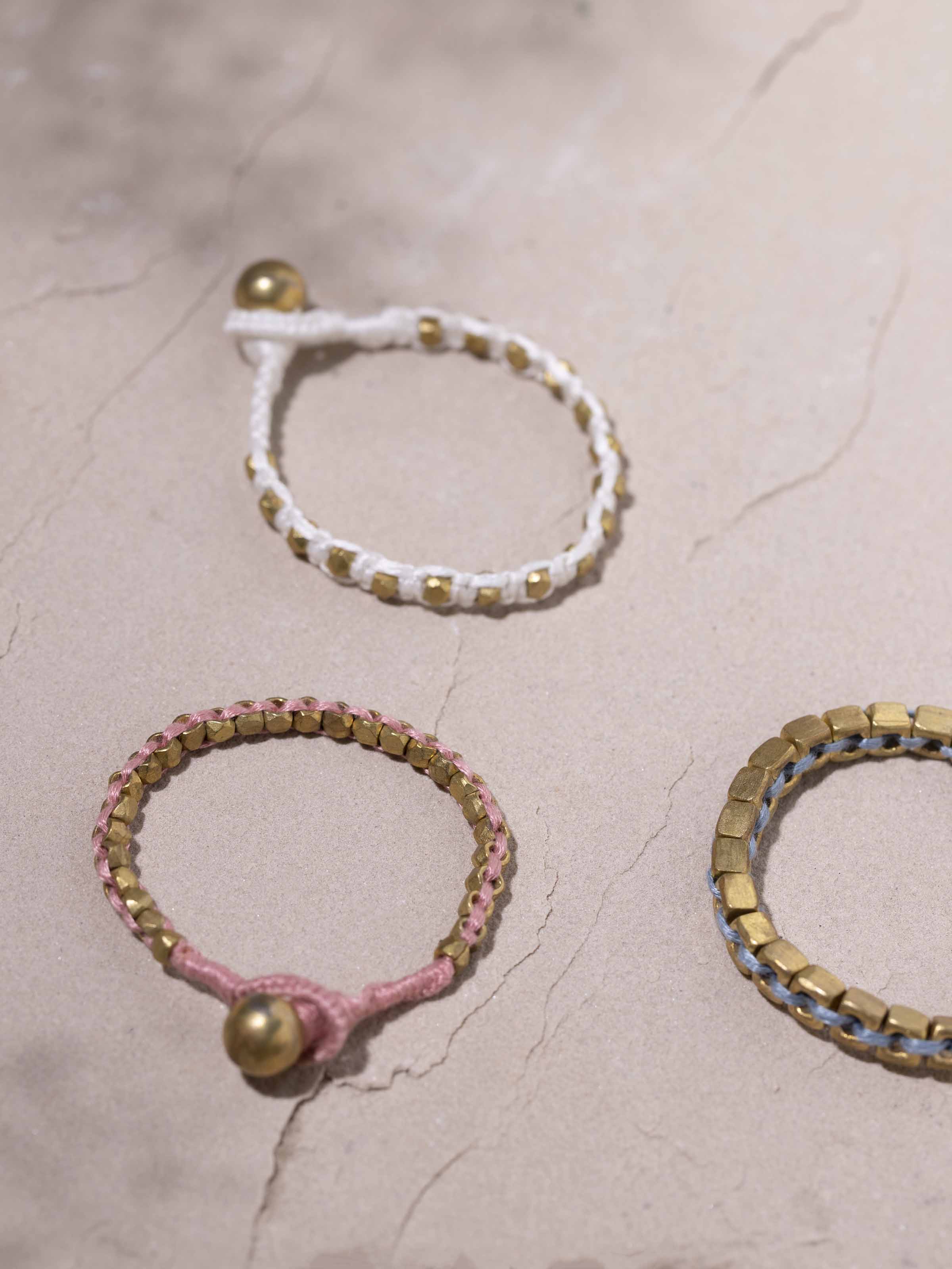 Detailed view of Dhokra Bracelet Set (3 pcs), showcasing intricate work