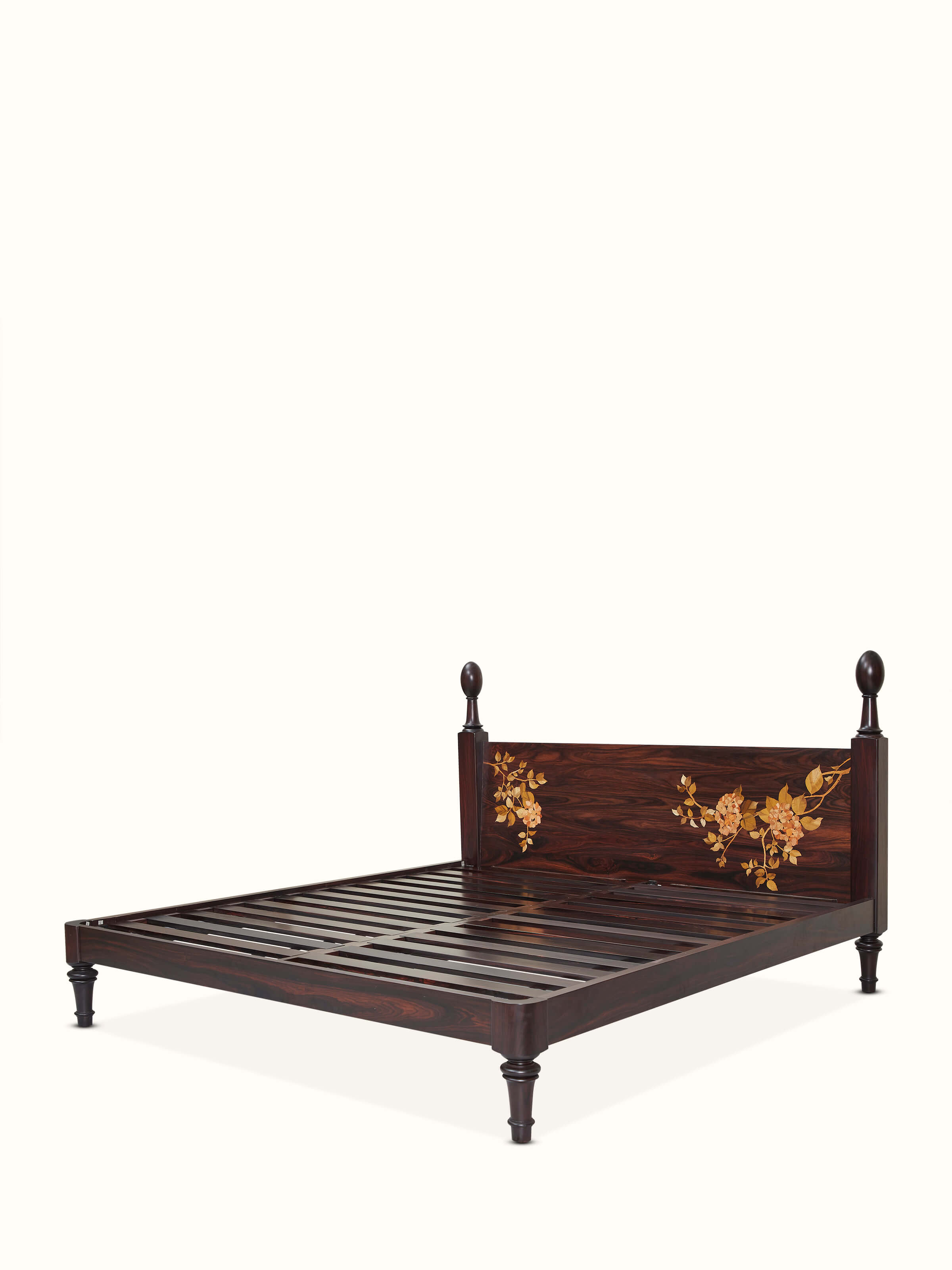 Mysore Rosewood Inlay King-size Bed