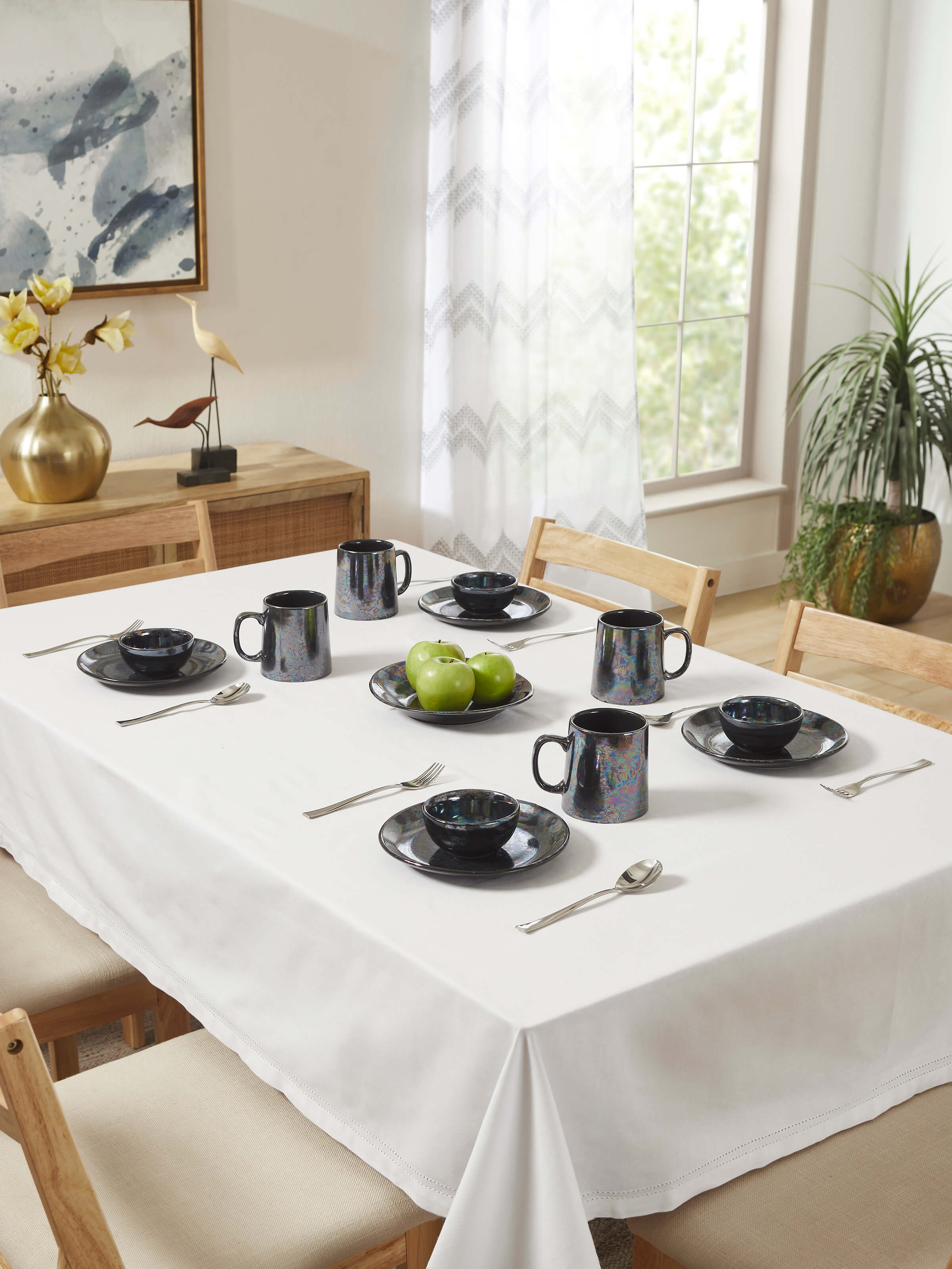 Alternate view of Khurja Pottery Ceramic Coffee Mugs in black (4 pcs) showcasing different angles.