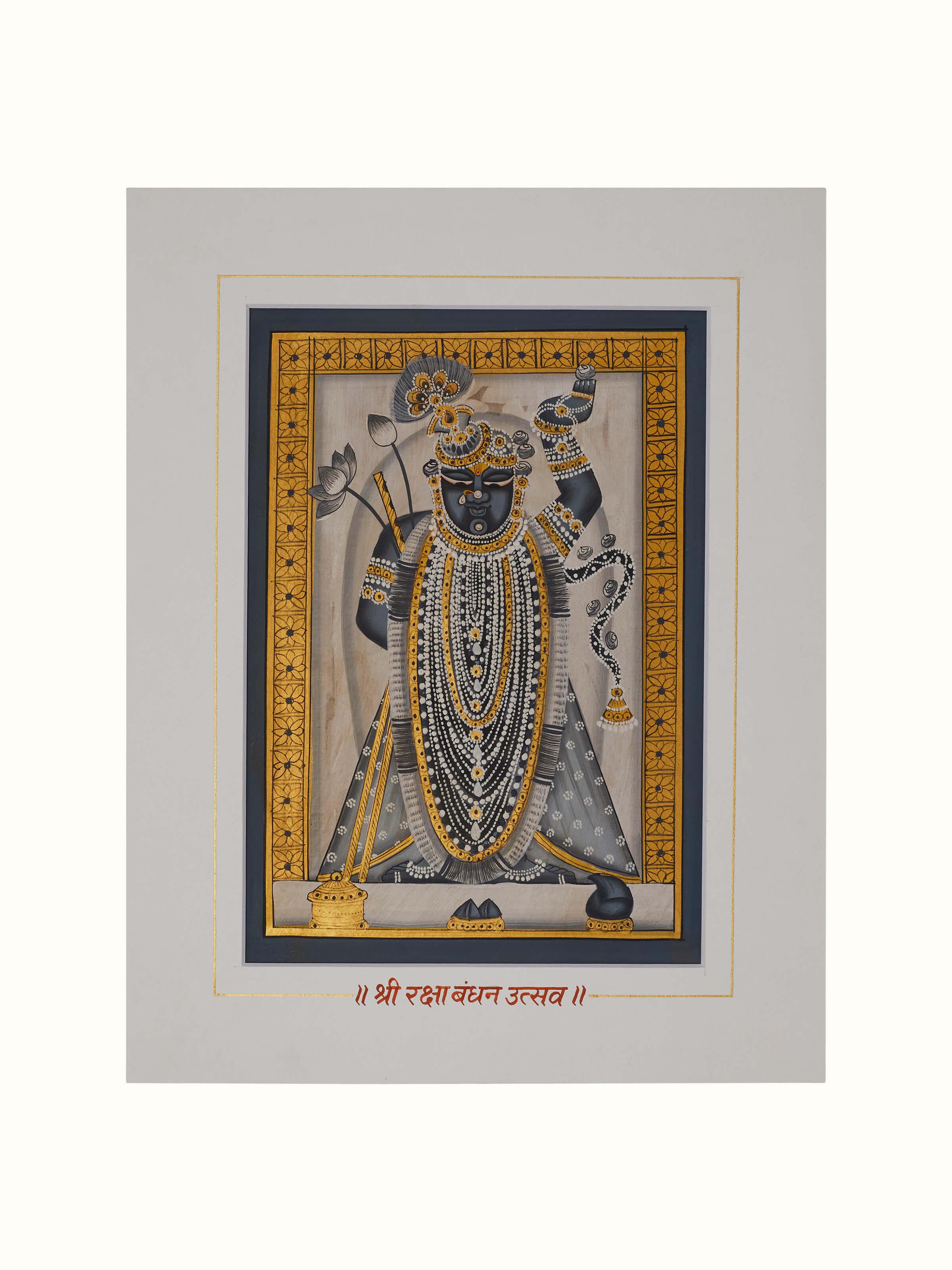 Detailed close-up of Pichwai Shreenathji Painting (24 pcs), capturing the vibrant colors and fine brushwork.