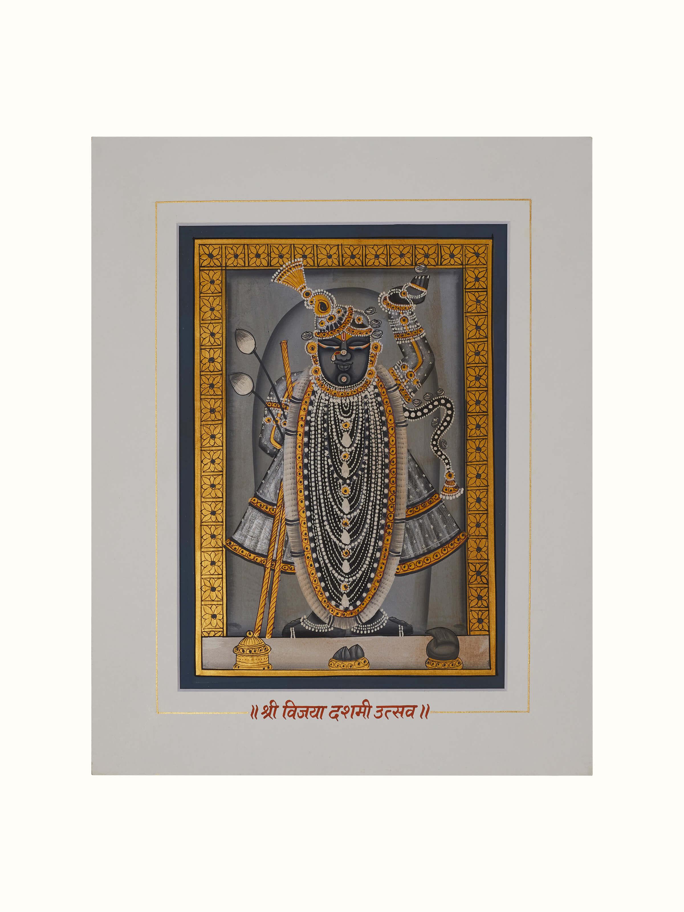 Detailed view of Pichwai Shreenathji Painting (24 pcs) with emphasis on the traditional motifs and fine details.