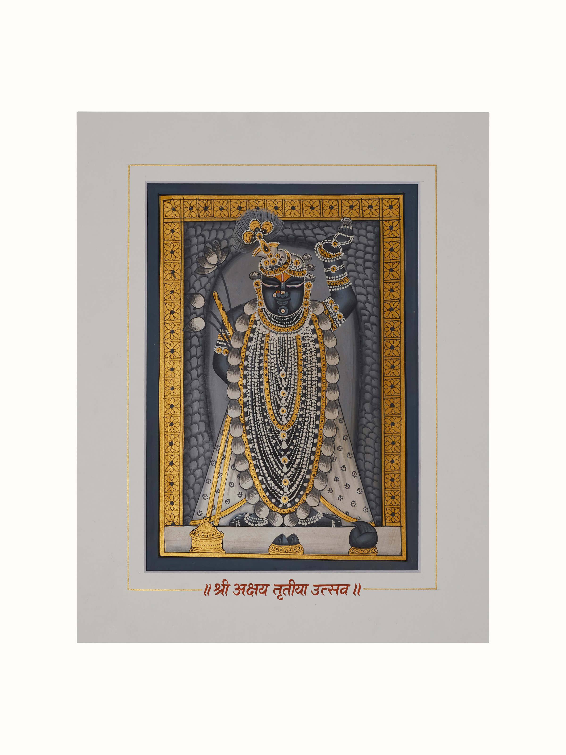 Close-up of Pichwai Shreenathji Painting (24 pcs), capturing the vibrant colors and intricate artistic details.