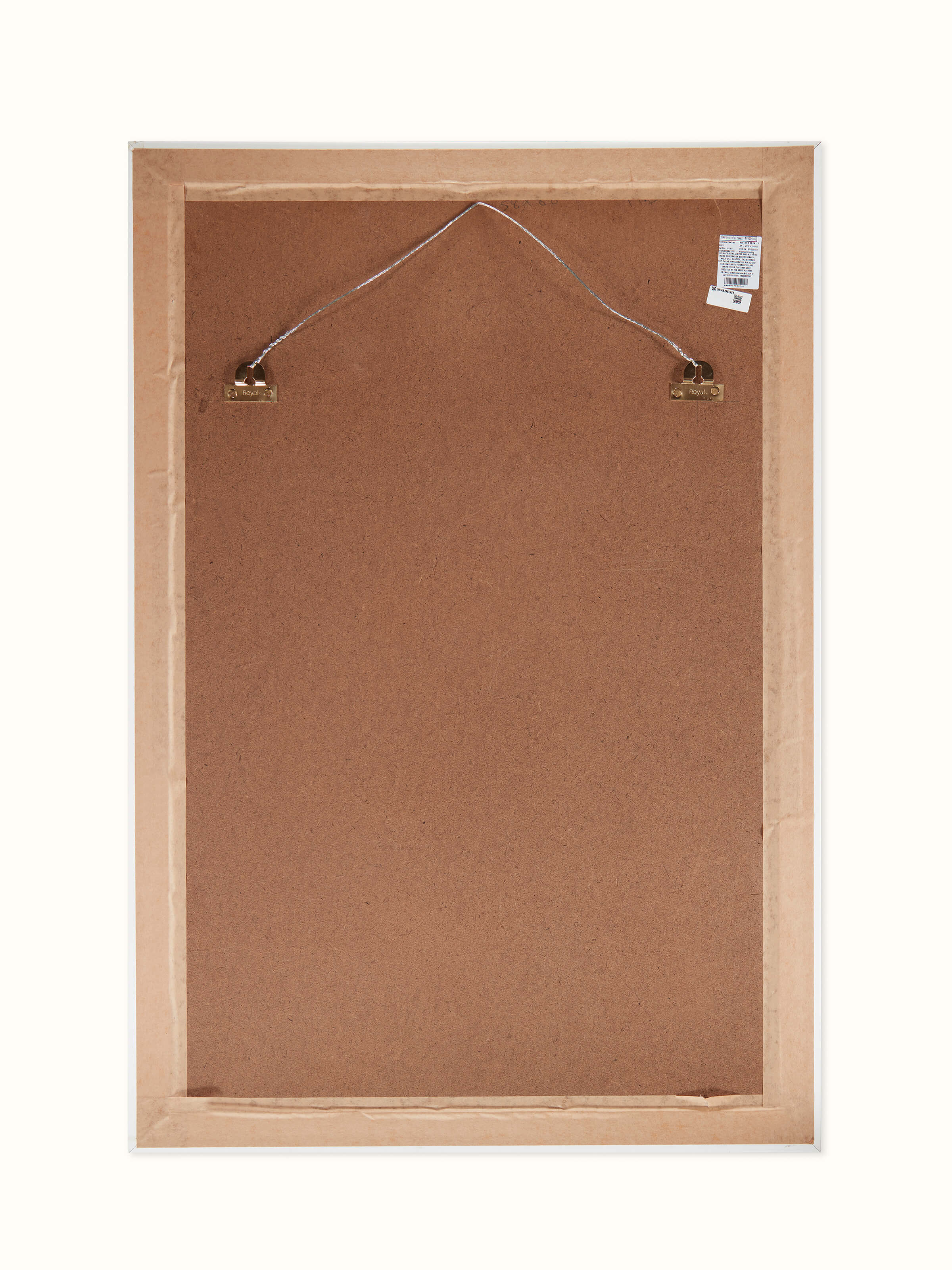 Angled view of Pichwai Shreenathji painting, emphasizing the intricate detailing and vibrant colors.