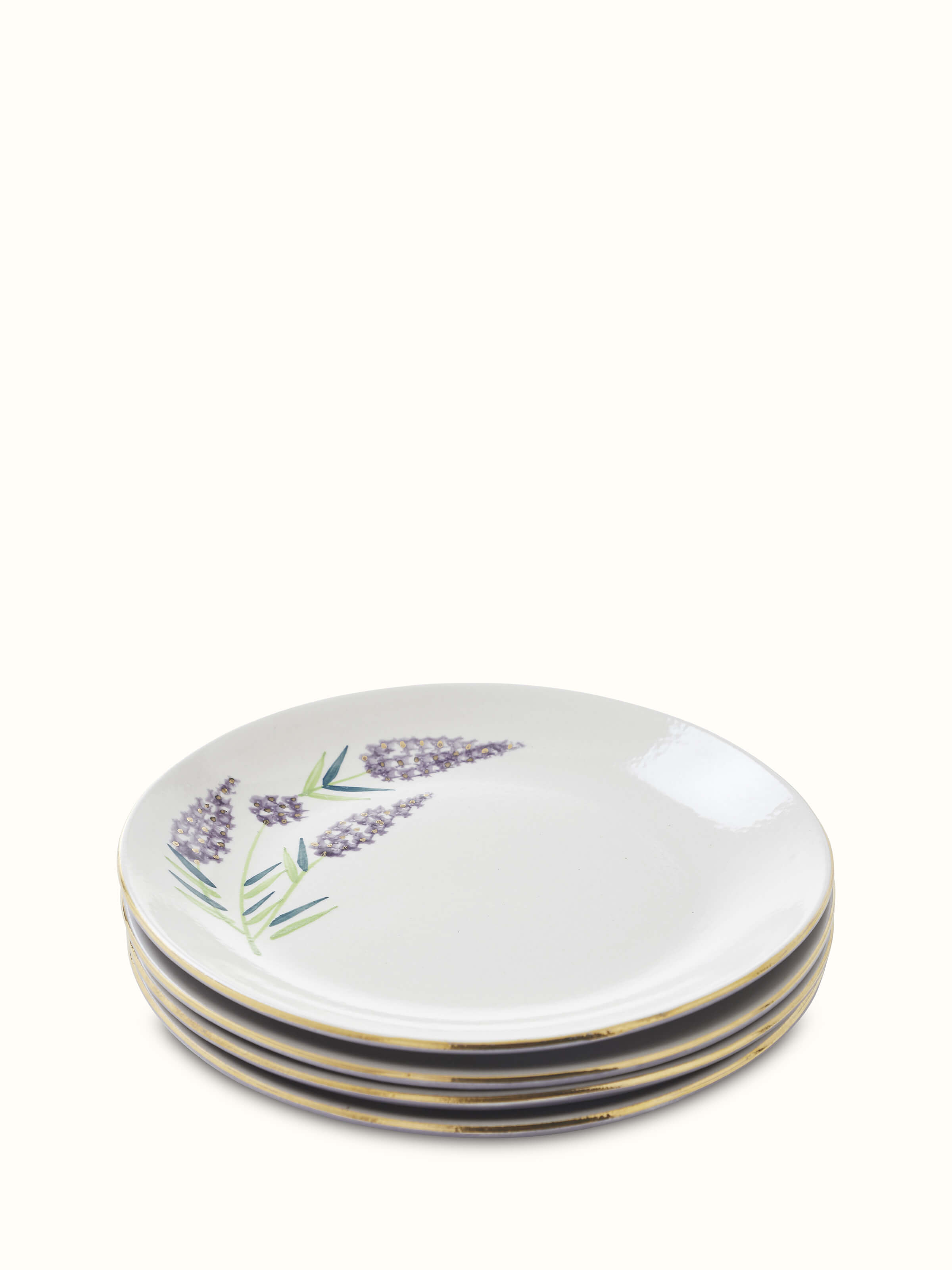 Front view of Khurja pottery stoneware dinner plates (4 pcs) featuring vibrant designs and stoneware craftsmanship.