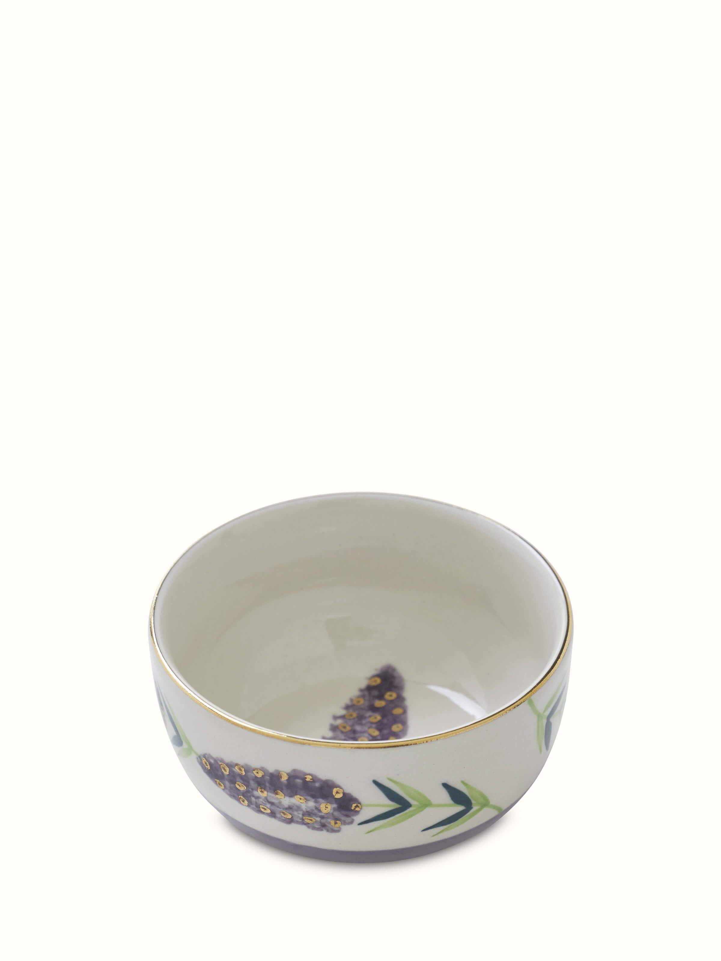 Angled view of Khurja Pottery Stoneware Soup Bowls (2 pcs) showcasing the bowl shape