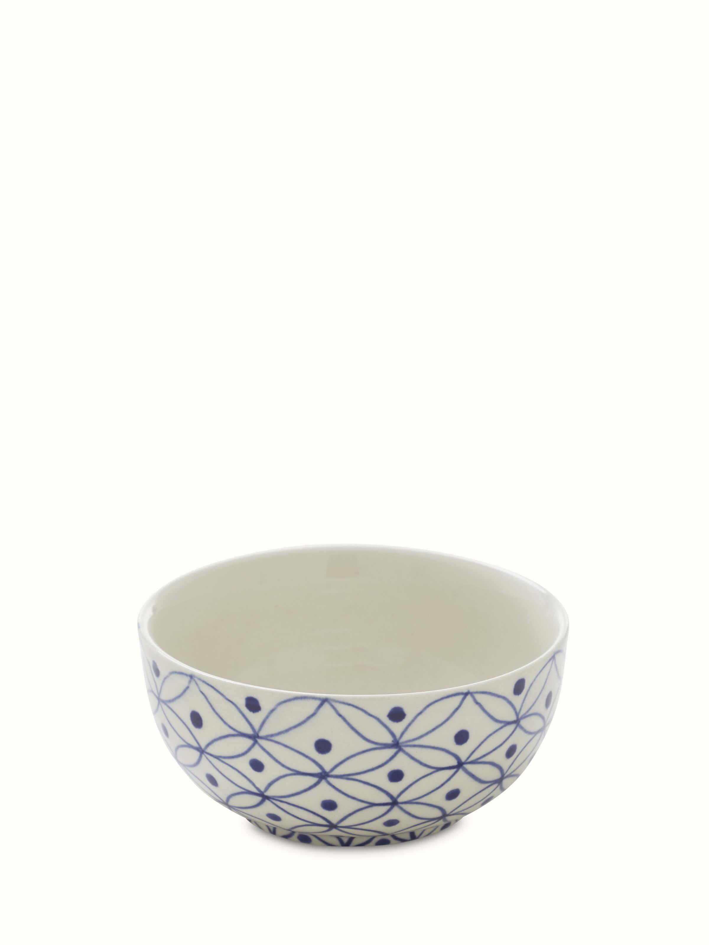 Side view of Khurja Pottery Stoneware Nut Bowls, showcasing the shape and size of the bowls