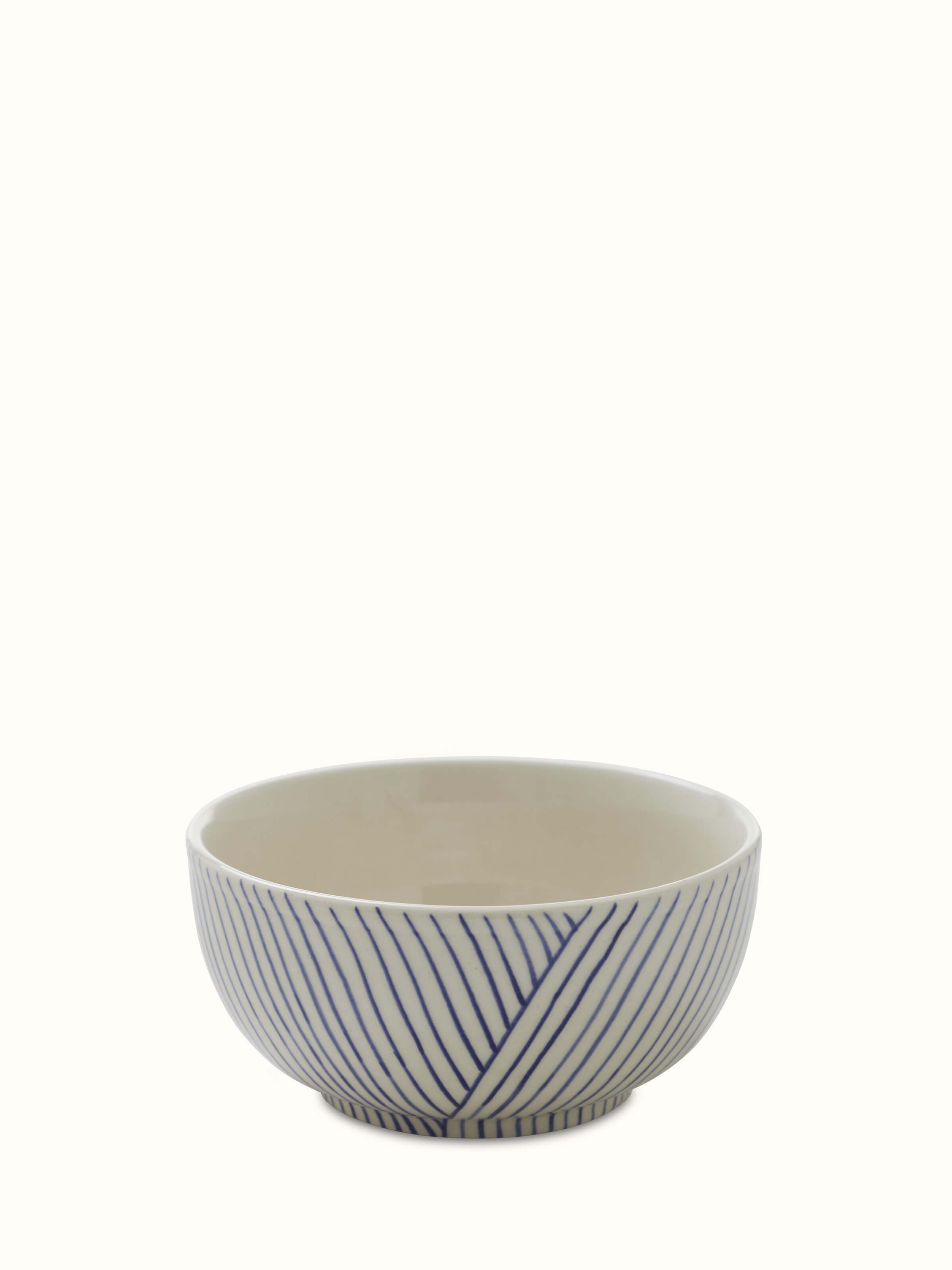 Angled view of Khurja Pottery Stoneware Nut Bowls, displaying their unique design and finish