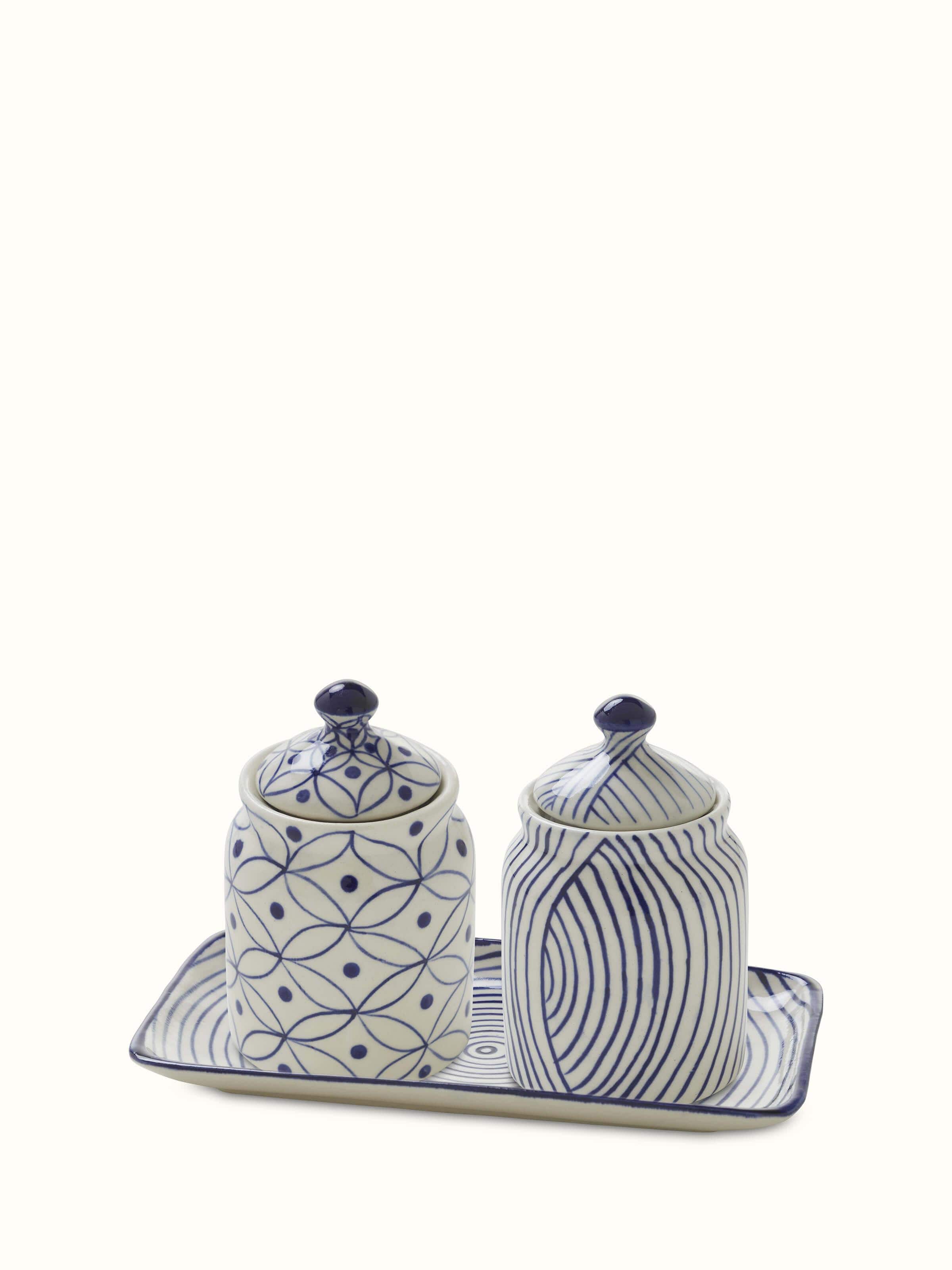 Detailed shot of Khurja Pottery Stoneware Pickle Jars (2 pcs) showcasing rustic texture