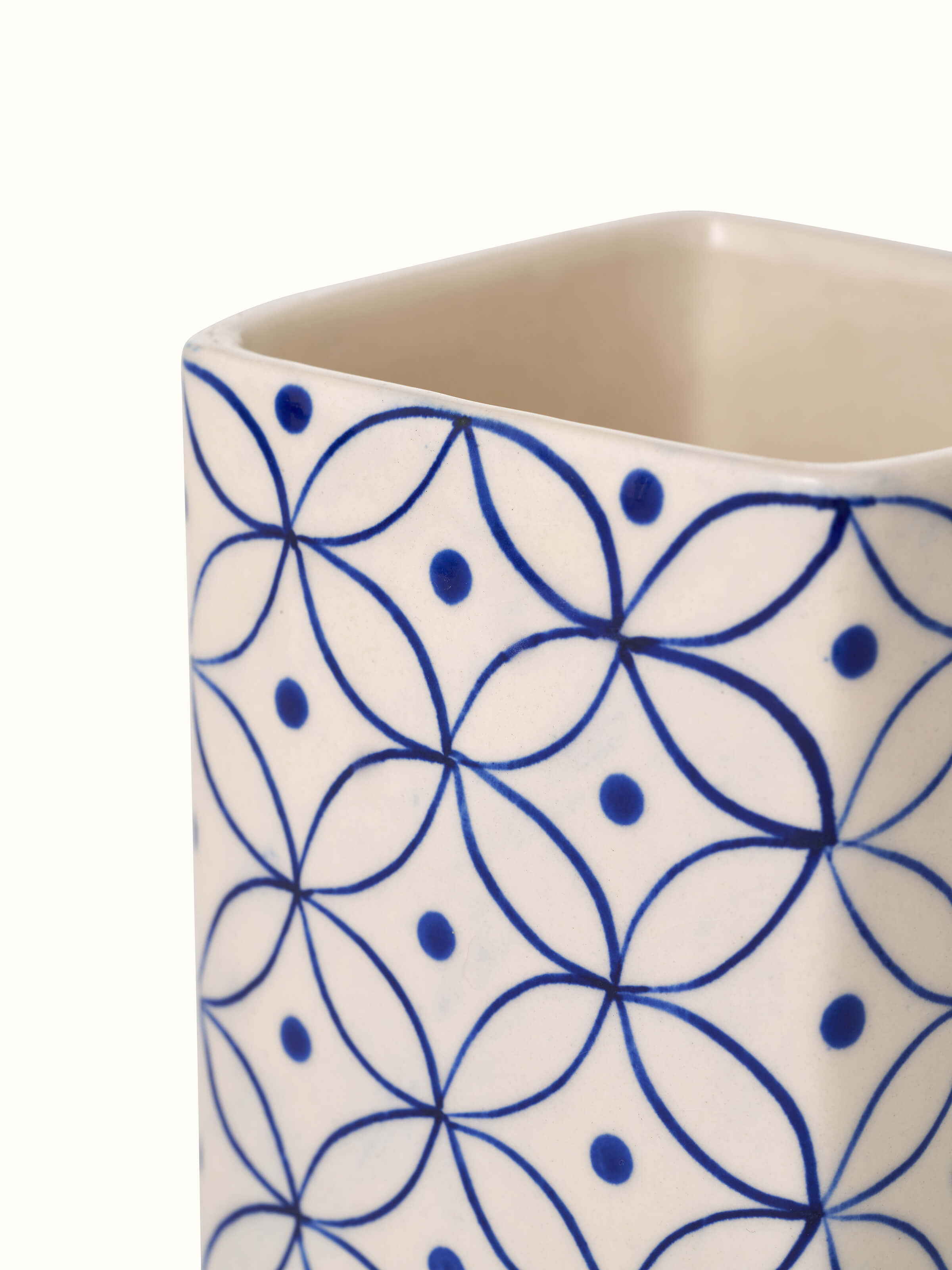 Front view of Khurja pottery stoneware jars (2 pcs) showcasing their functional design and classic stoneware finish