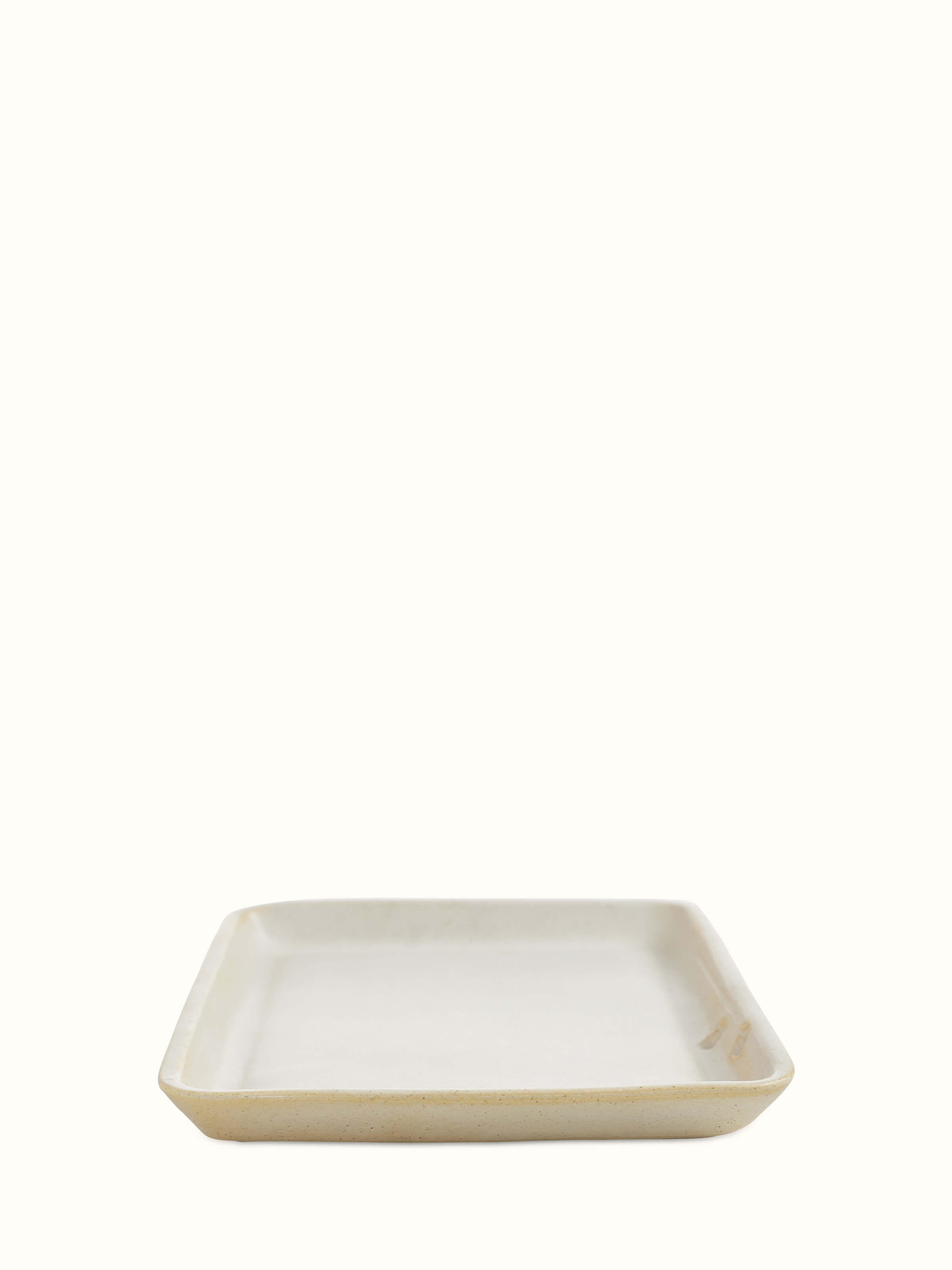 Angled view of Studio Pottery Ceramic Rectangular Serving Platters, highlighting the unique shape and design