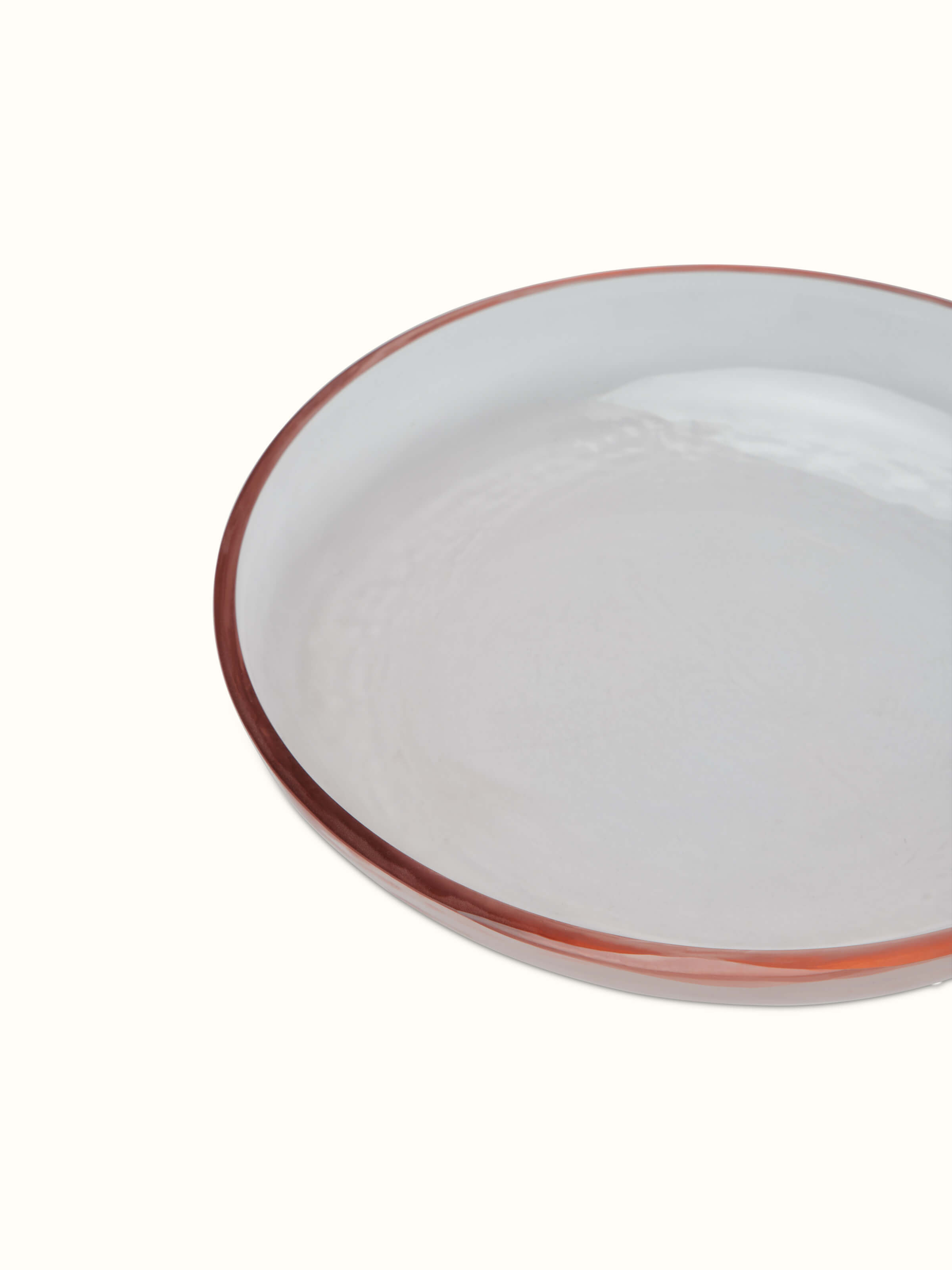 Close-up view of the Firozabadi coloured glass quarter plate detailing the craftsmanship.