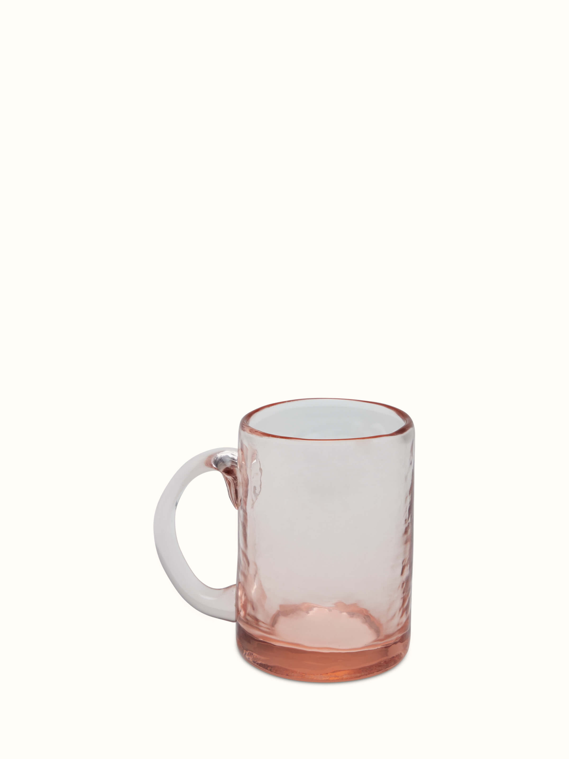 Side view of Firozabadi Glass Coffee Mugs in Red (2 pcs), showcasing the smooth finish and craftsmanship
