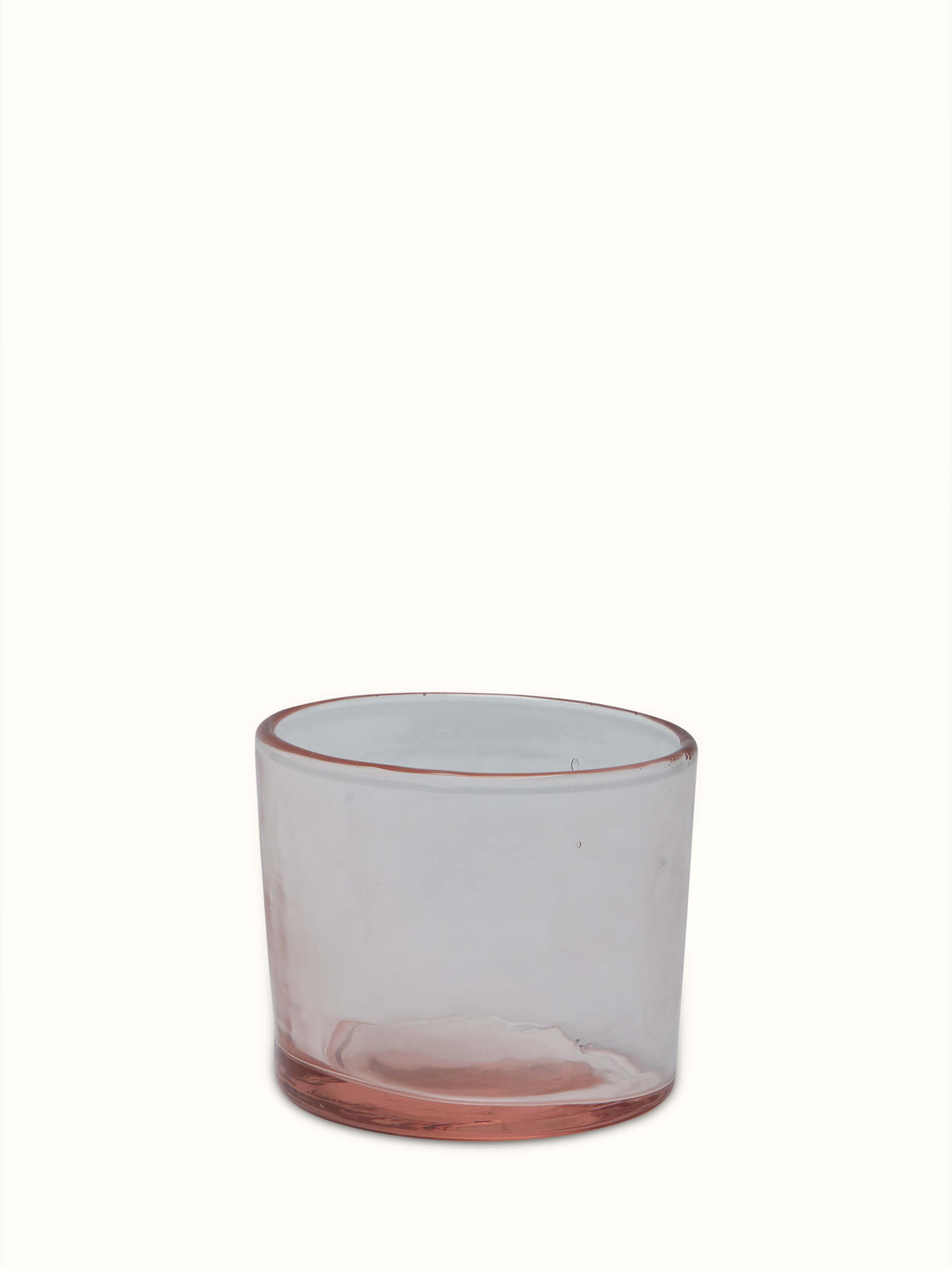 Close-up of Firozabadi Glass Carafe (Pink) highlighting craftsmanship.