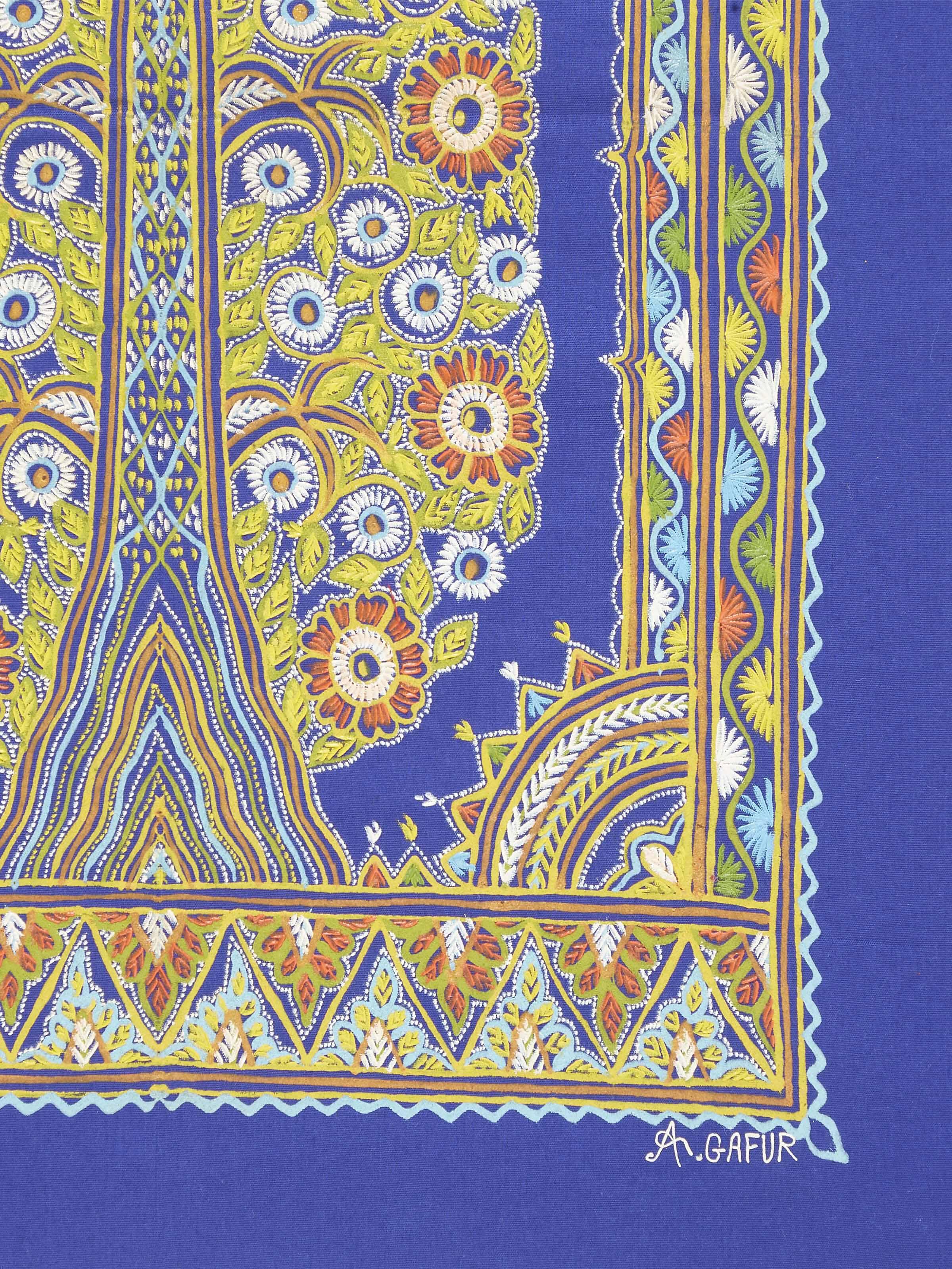 Detailed view of Cheriyal Swing Painting with vibrant colors and intricate storytelling elements