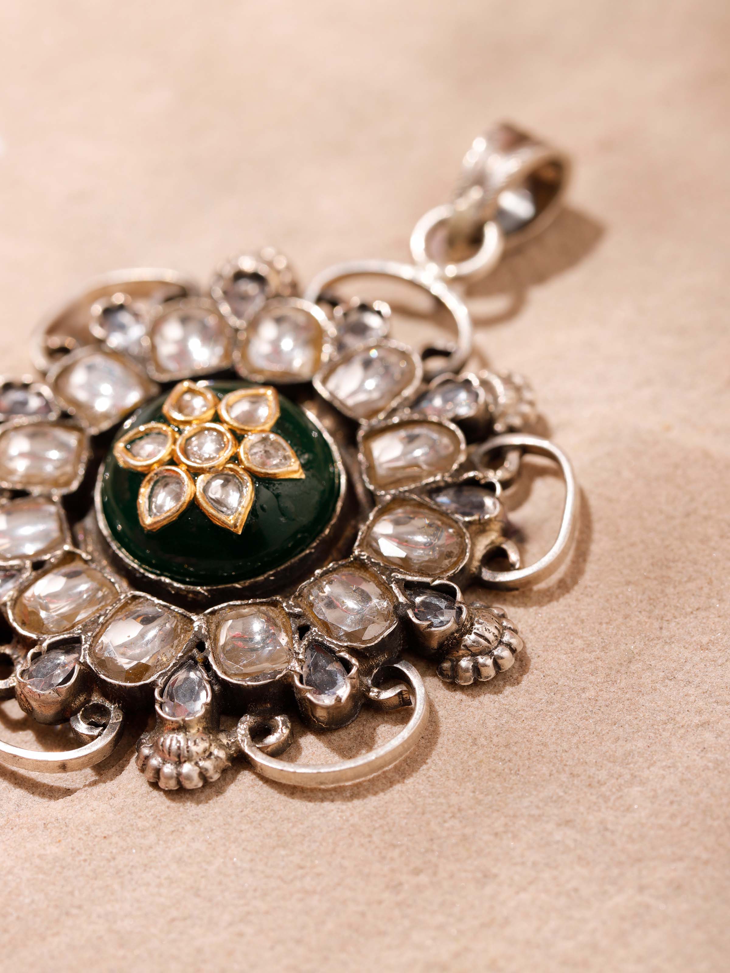 Detailed view of Silver Smithing Pendant highlighting its high-quality silver and refined design.