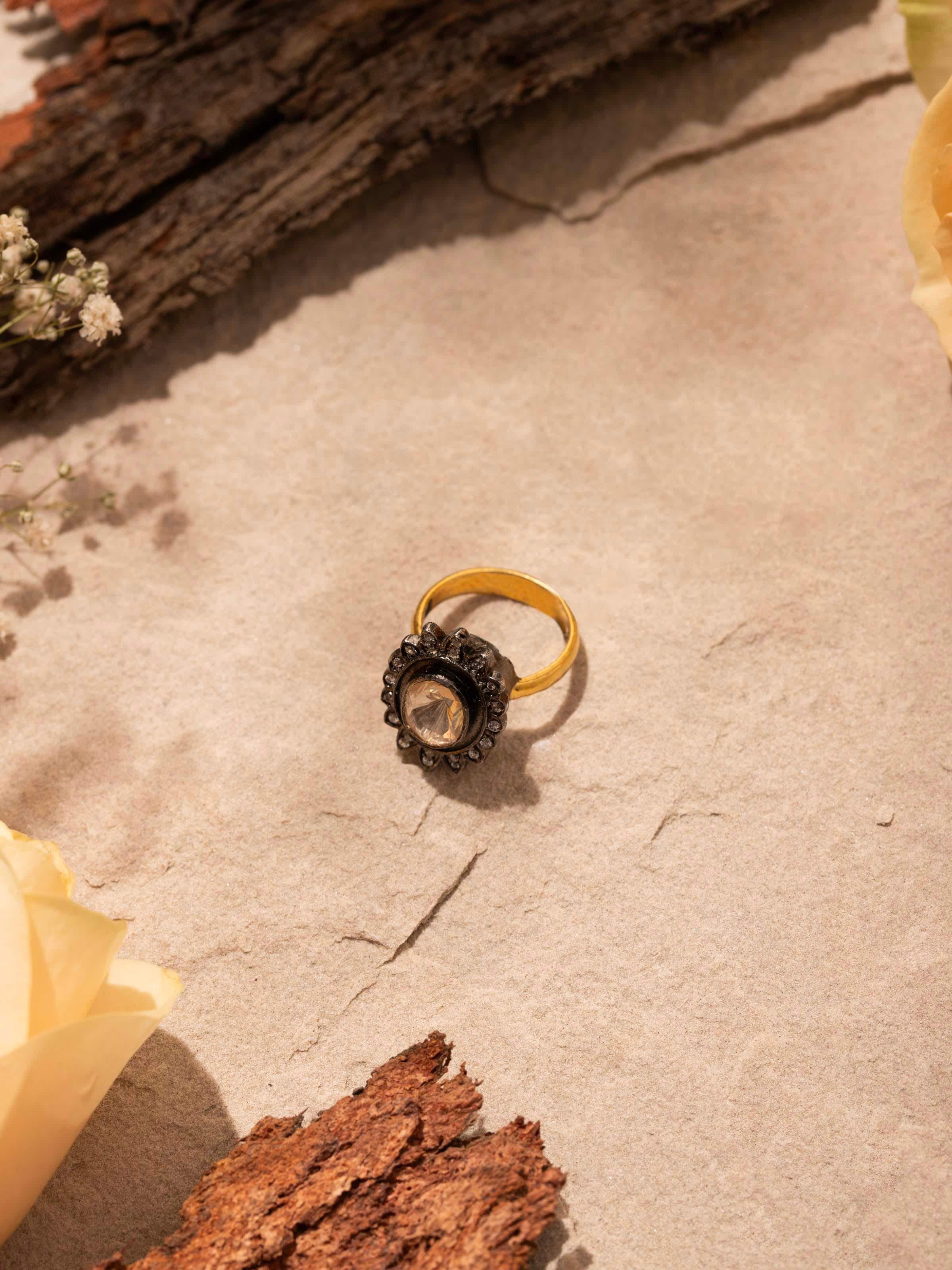 Close-up view of Silversmithing Women's Ring emphasizing the fine design and polished finish