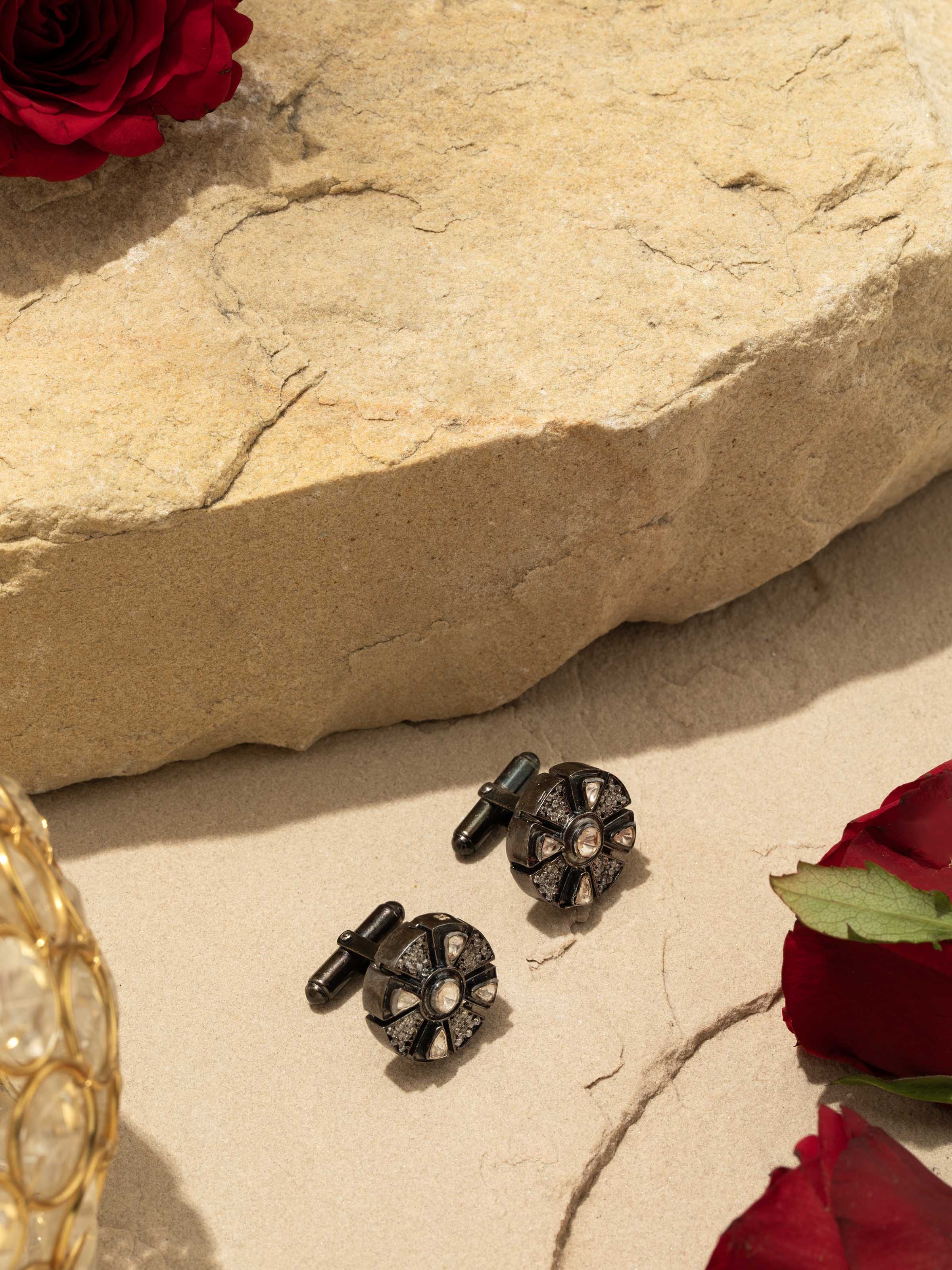 Angled shot focusing on the clasp mechanism