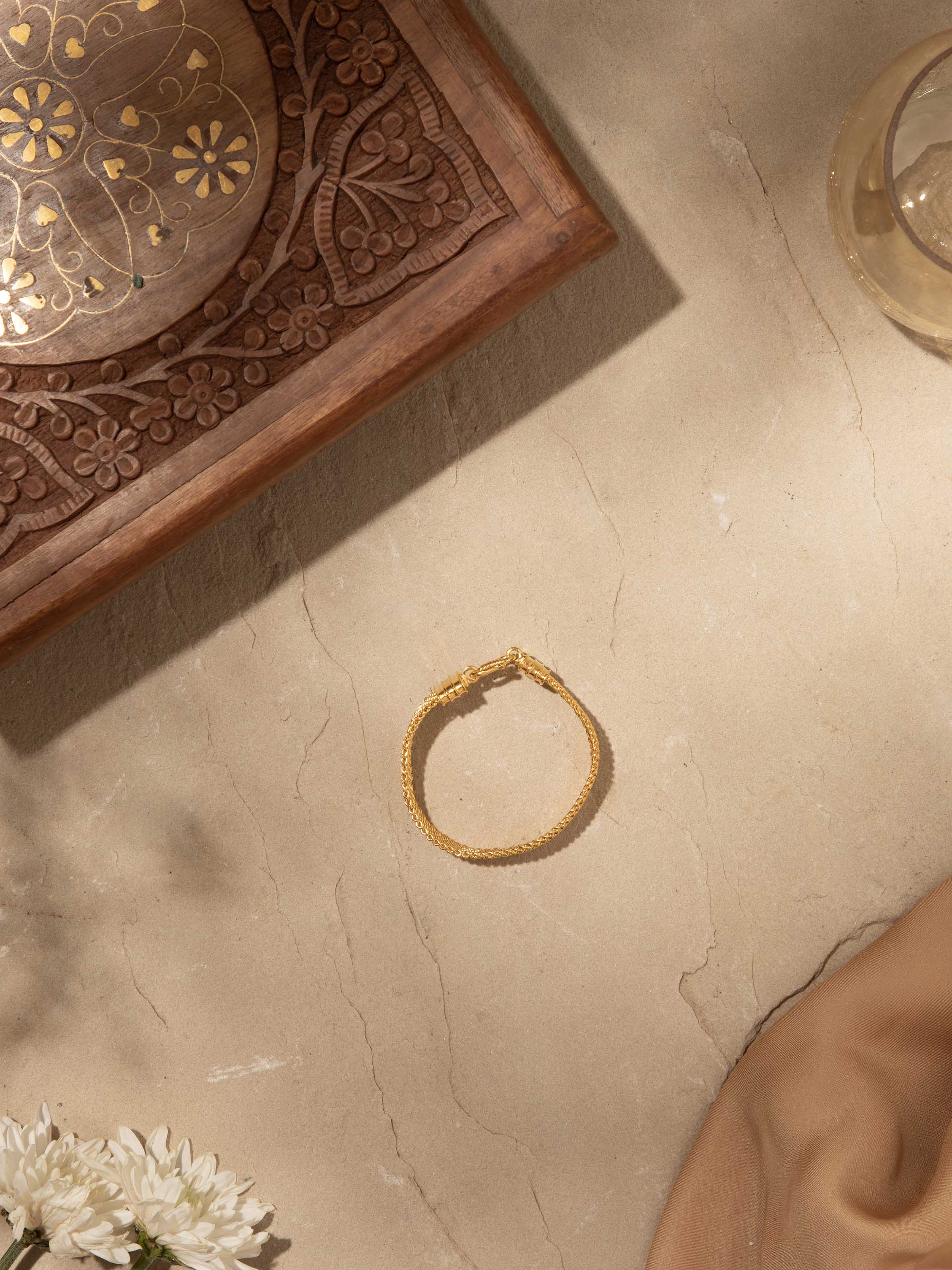 Side view of Silver Flexible Bracelet illustrating its adaptable design and smooth finish.