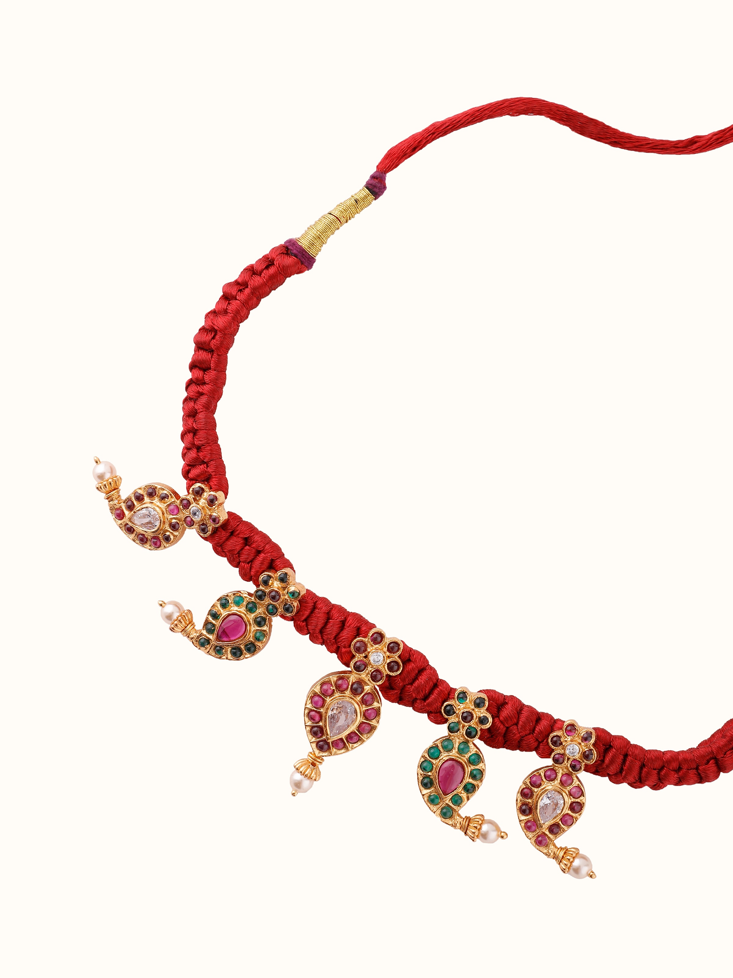 Detailed view of Silversmithing Collar Necklace emphasizing intricate work by Swadesh