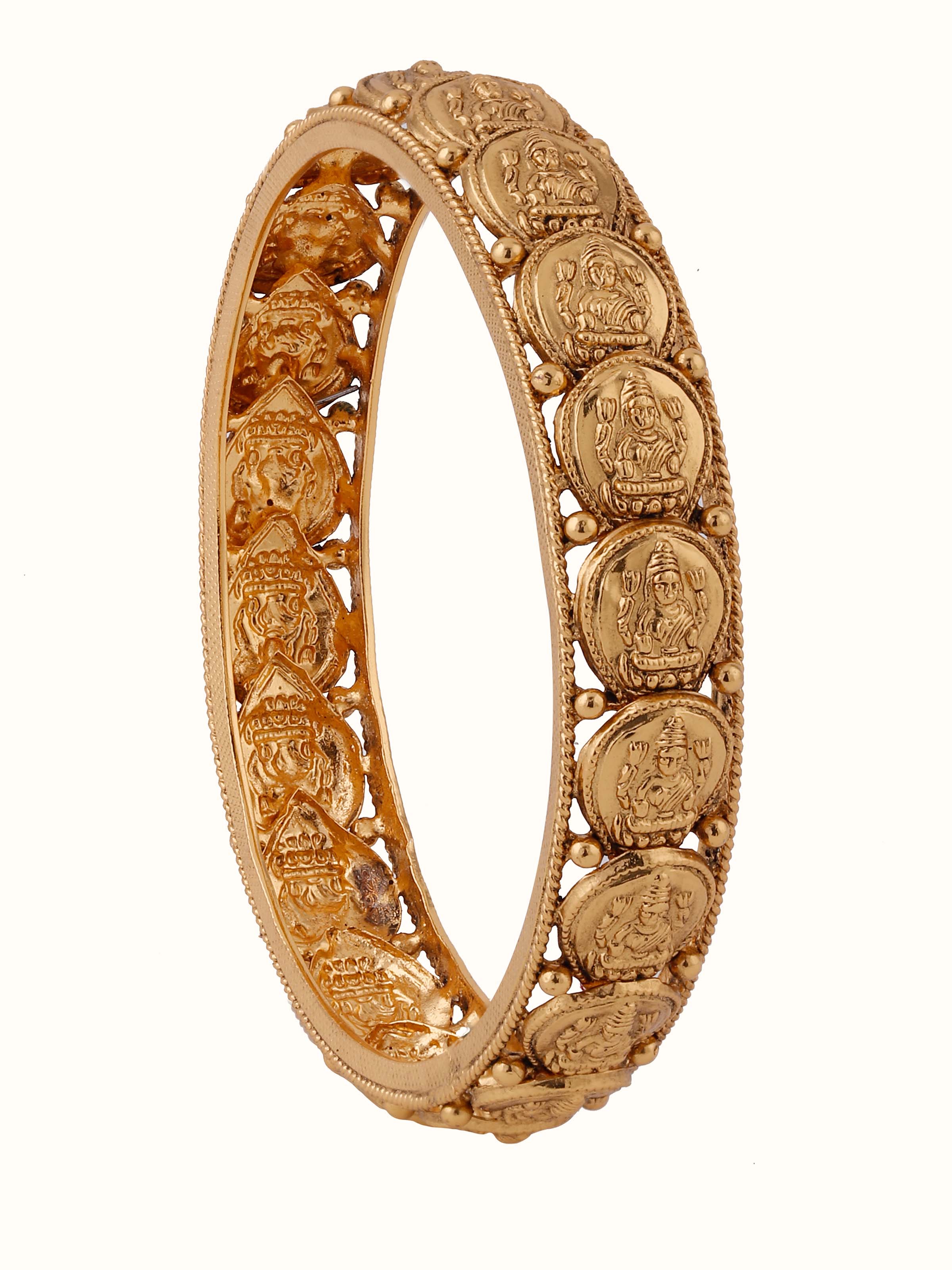 Front view of Silversmithing Bangles (2 pcs) highlighting their elegant silver design and smooth finish