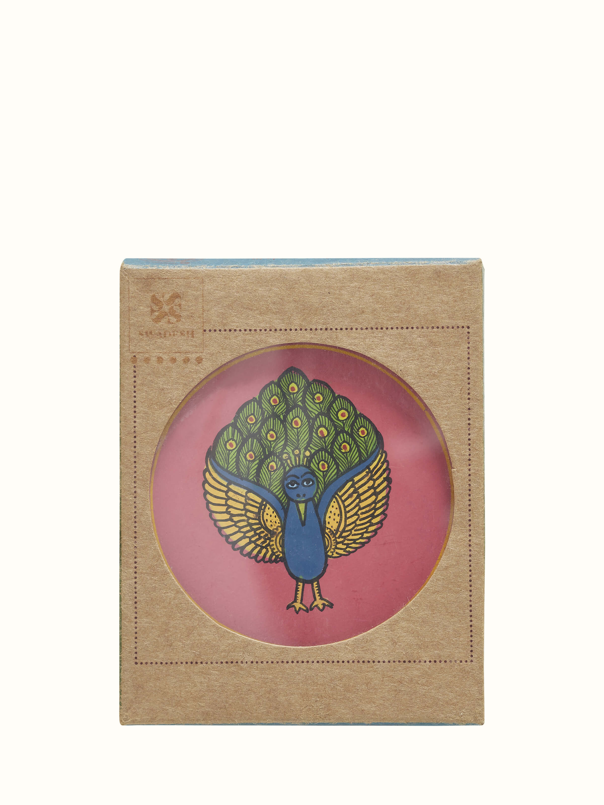 Artistic view of Pattachitra Floral Fridge Magnets (2 pcs), displaying the vibrant colors and design elements
