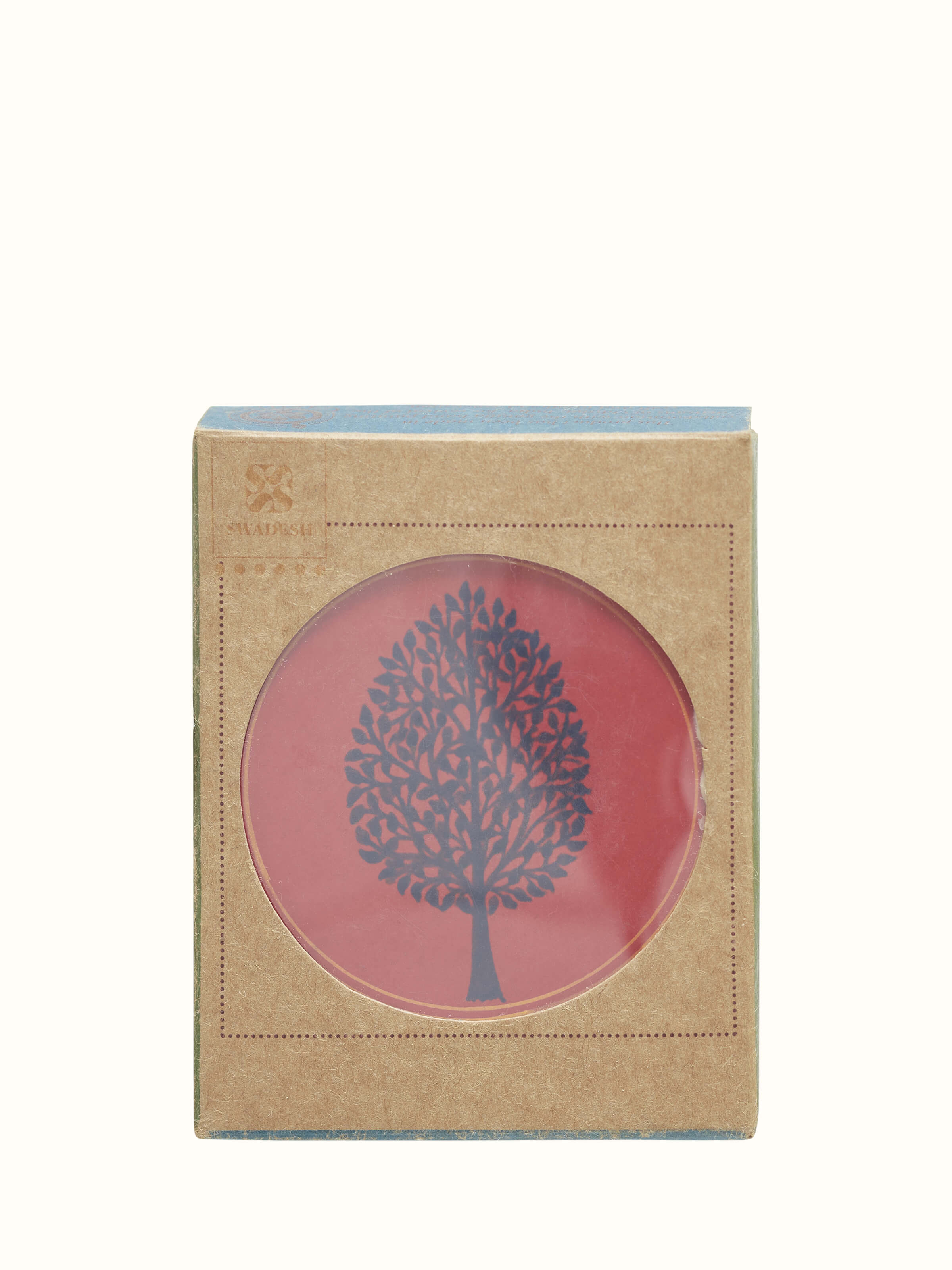 Side view of Pattachitra tree of life fridge magnets showing the detailed craftsmanship