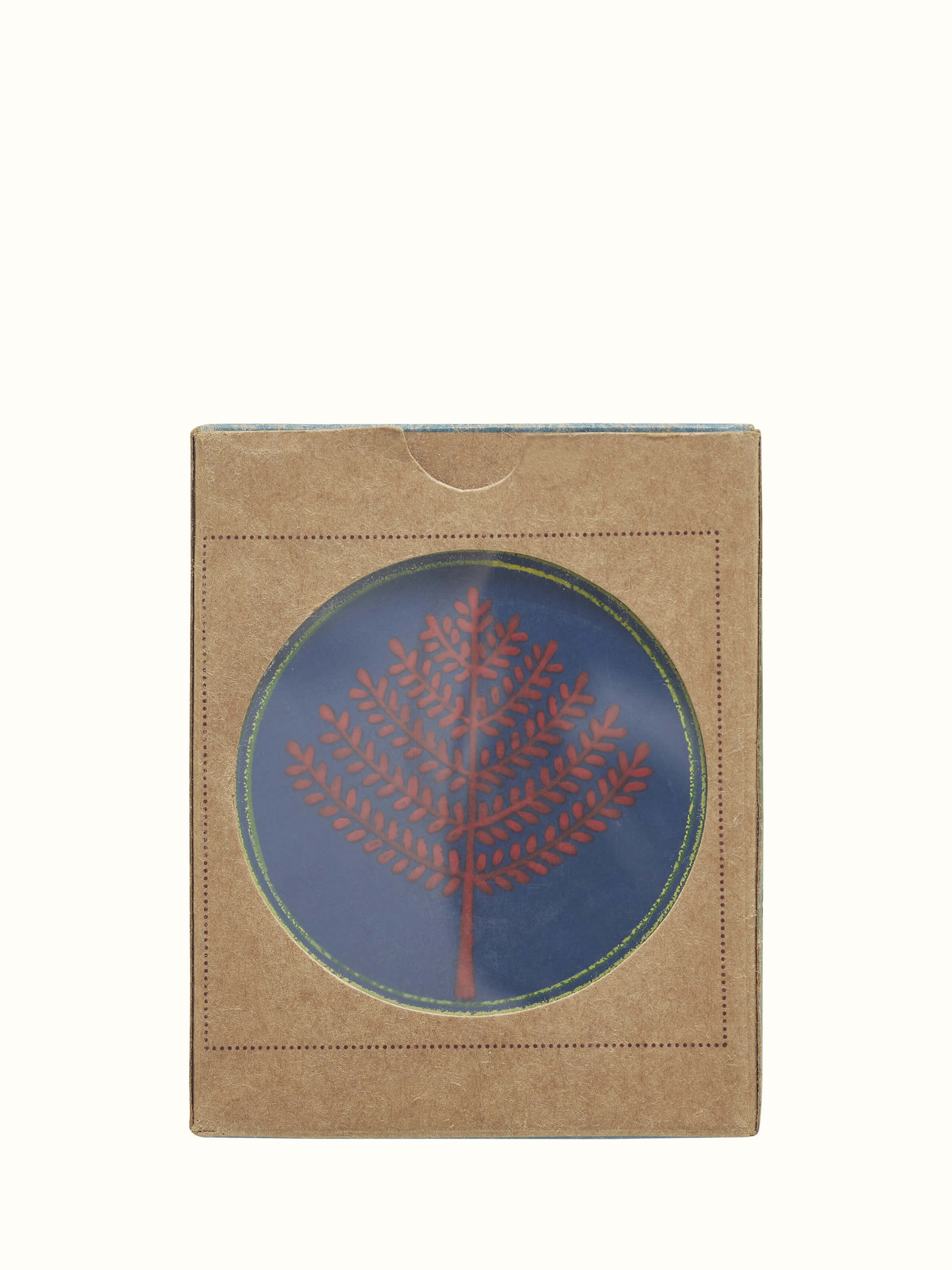 Angled view of Pattachitra tree of life fridge magnets highlighting the vibrant colors