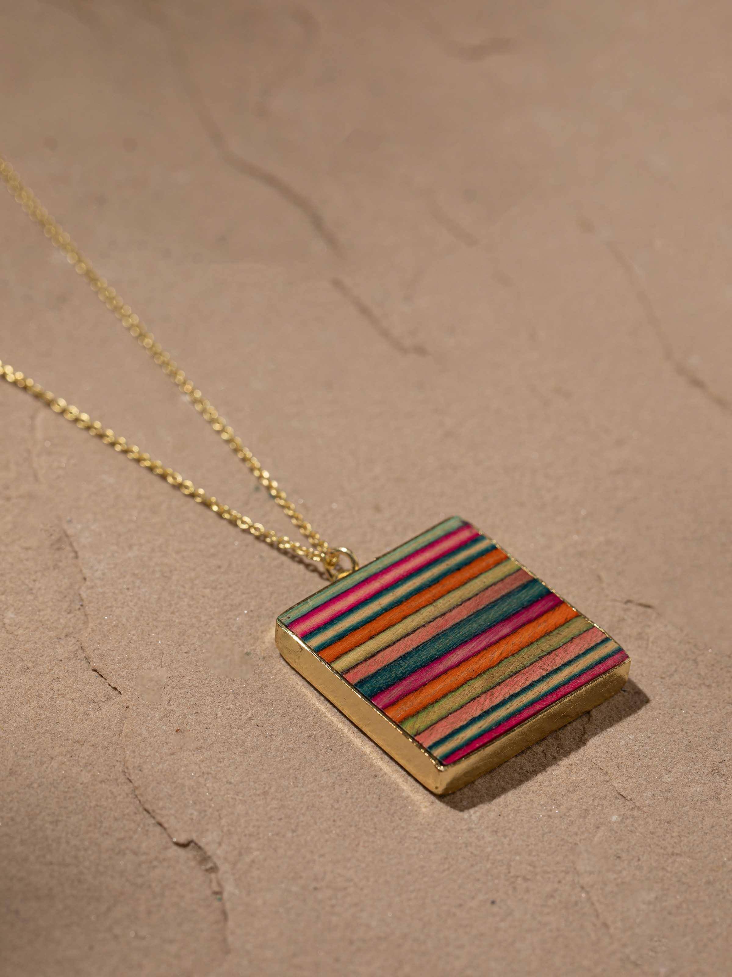 Detailed shot focusing on pendant craftsmanship and finish