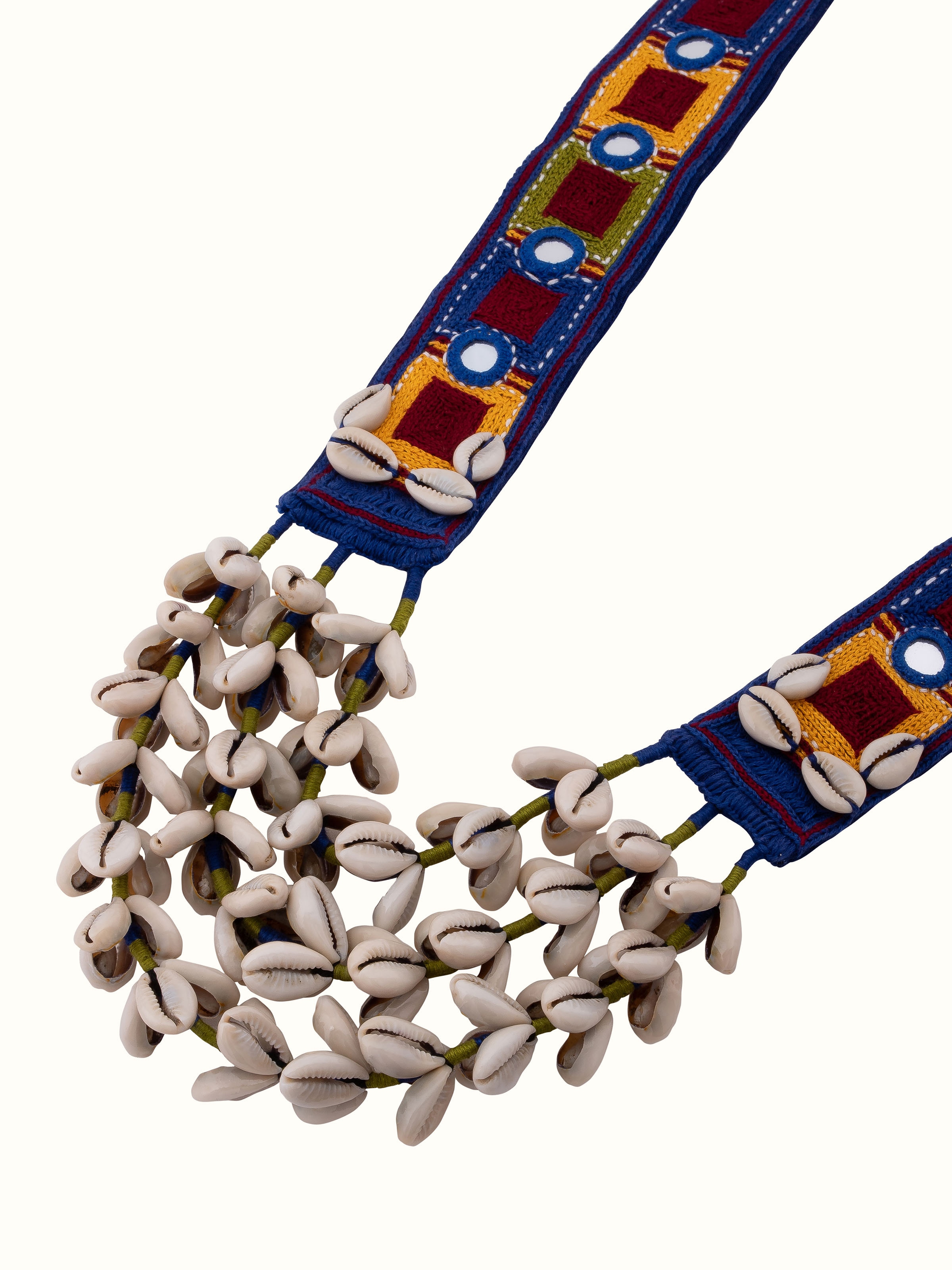 Overview of Banjara Embroidery Long Necklace, showcasing overall design