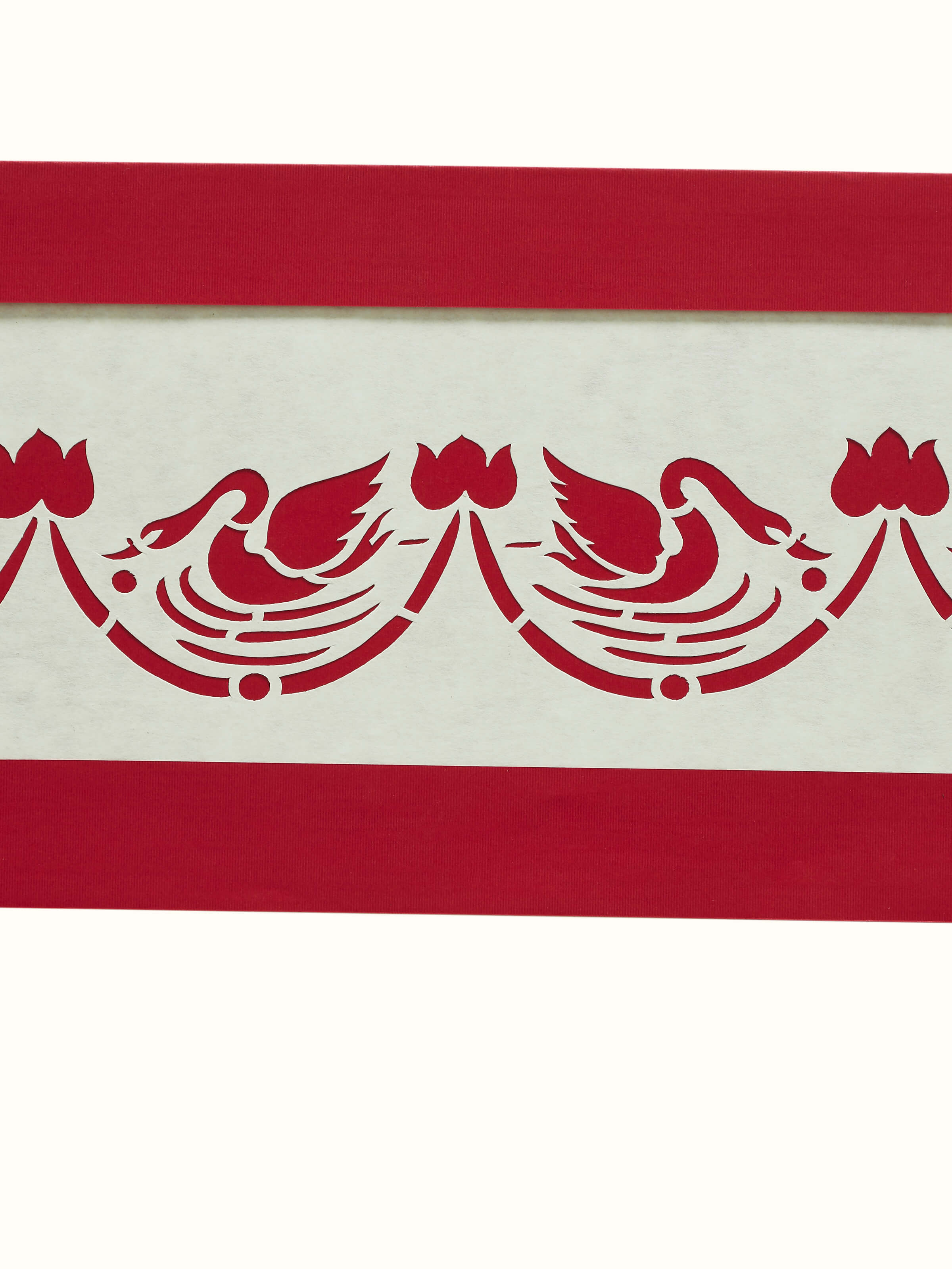 Artistic view of Sanjhi Paper Stencil Swan Wall Art emphasizing texture and design.