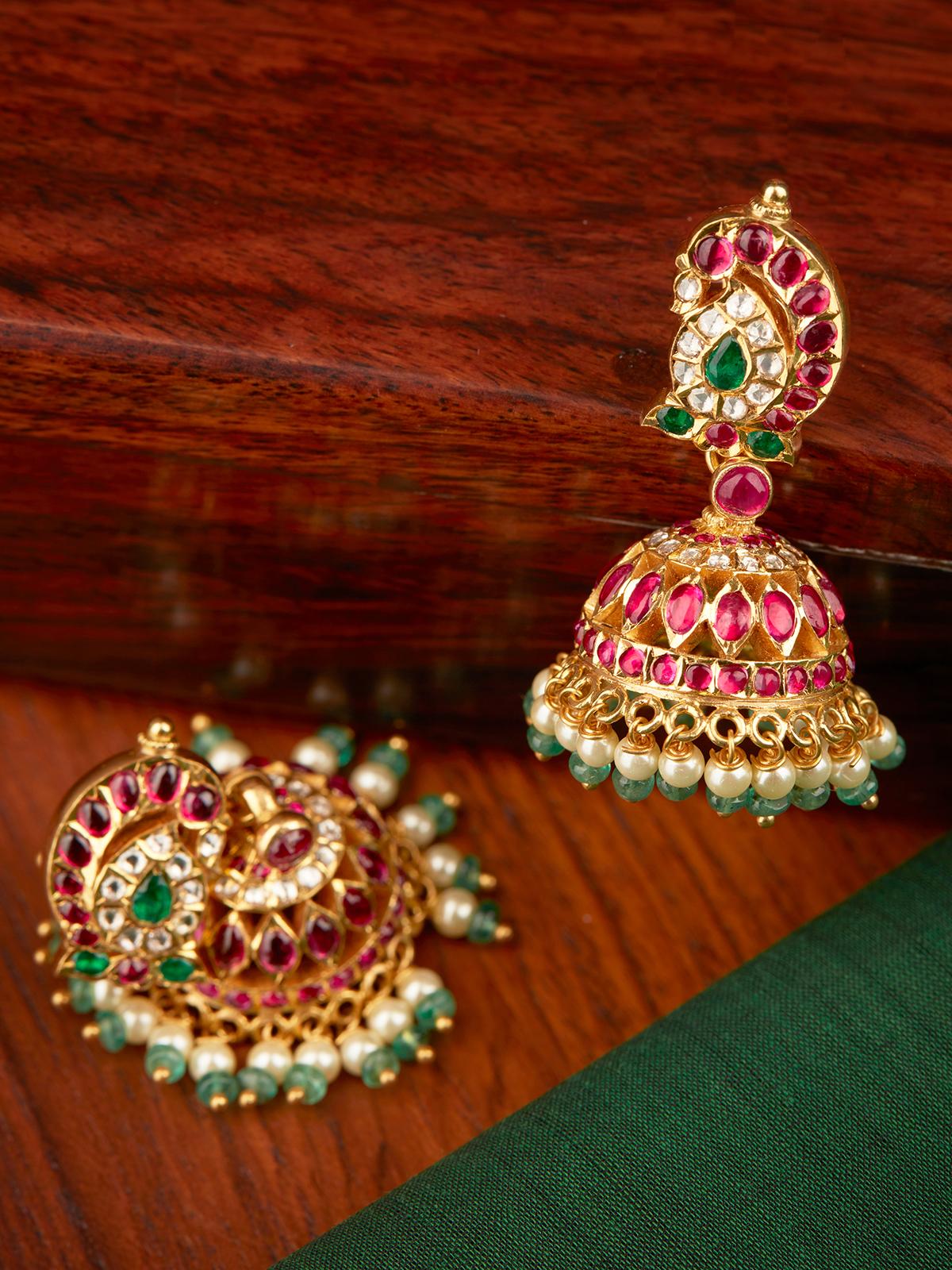 Kundala Velai 22 Karat Gold Jhumkas