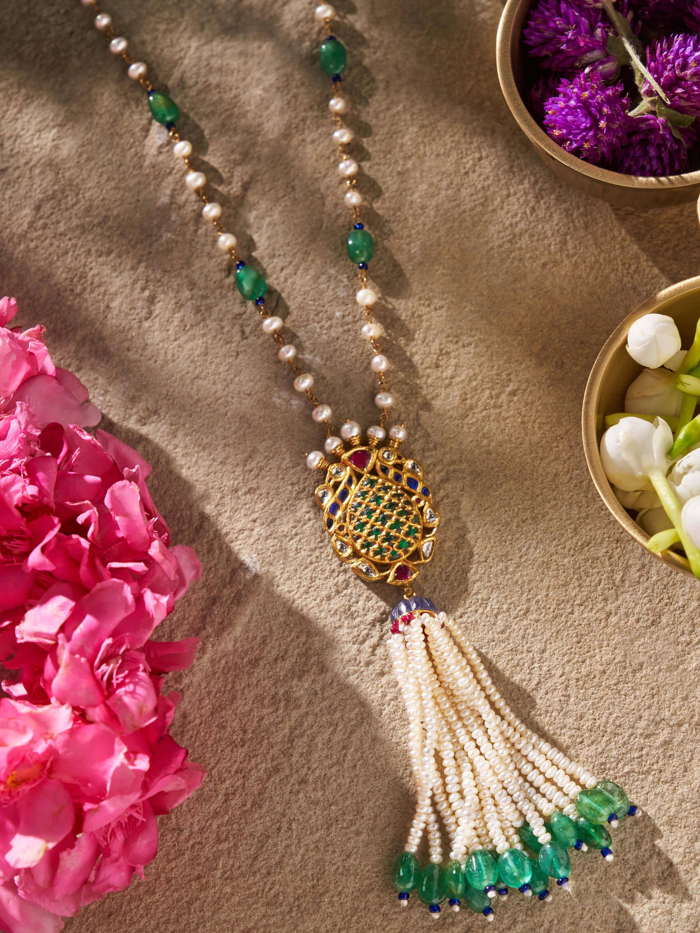 Close-up view showcasing the fine details of the pendant