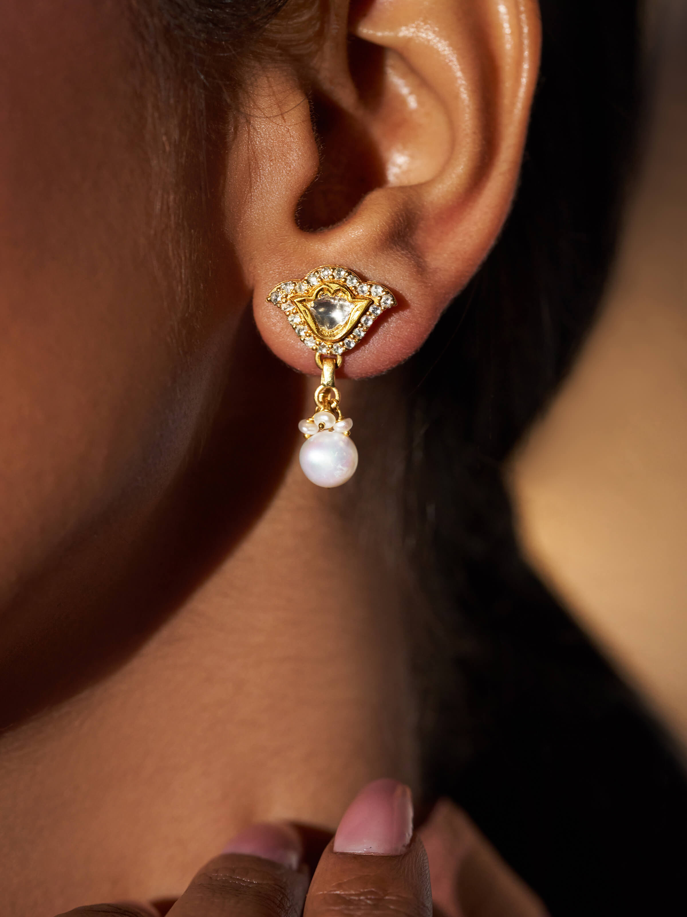 Detailed shot emphasizing intricate gold work