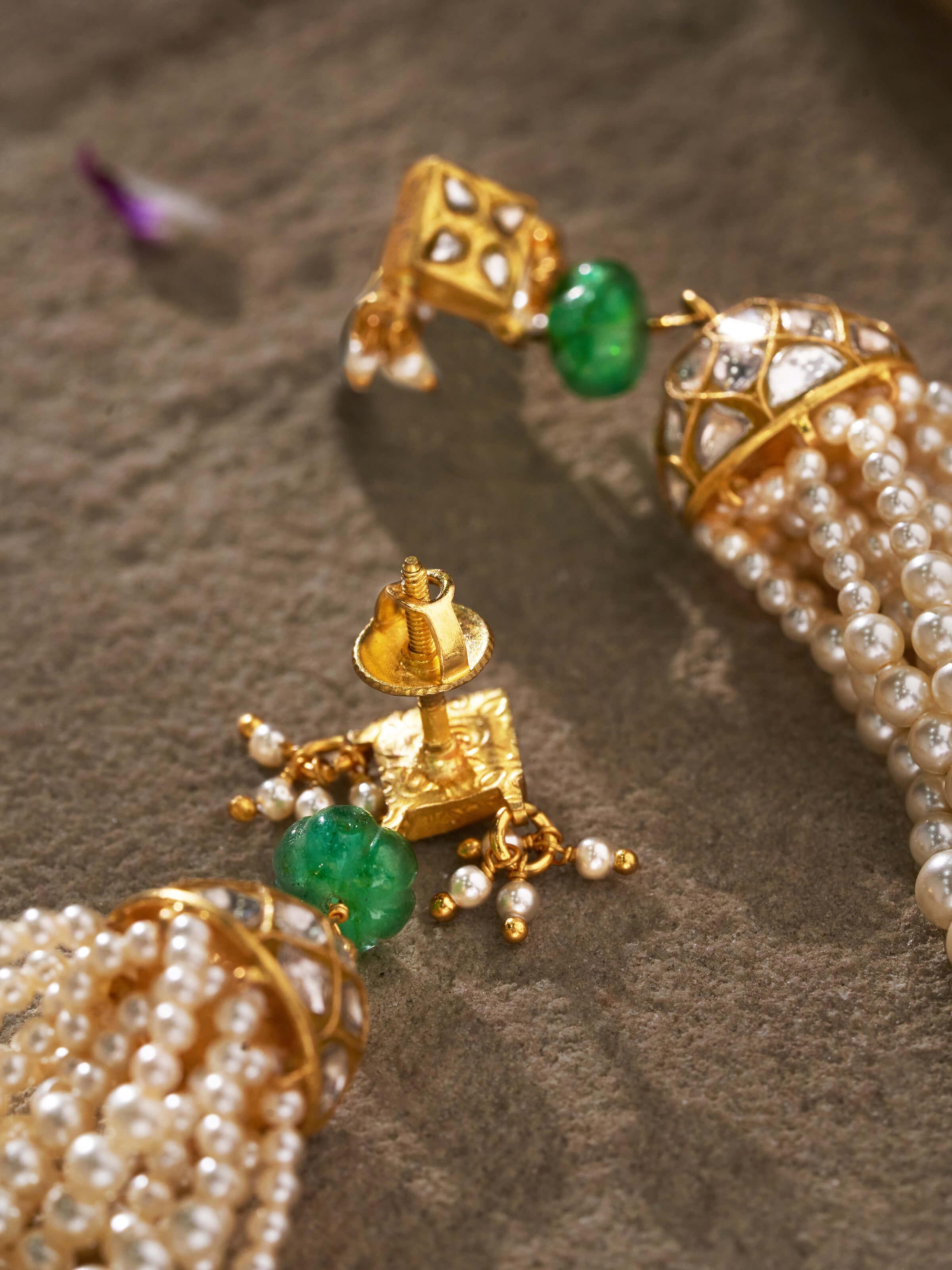 Thappa 22 Karat Gold Drop Earrings