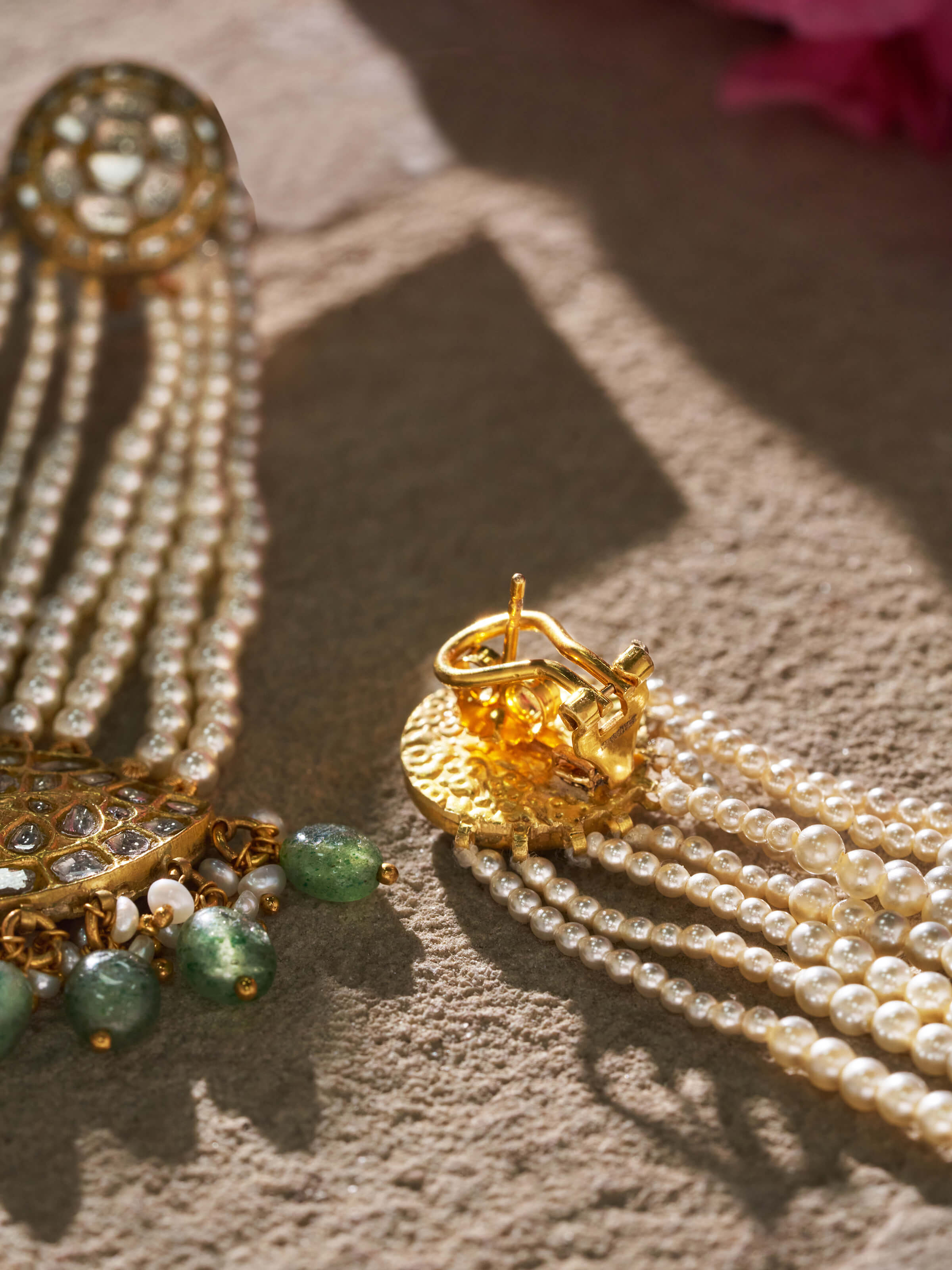 Overhead view displaying the overall shape and gold shine