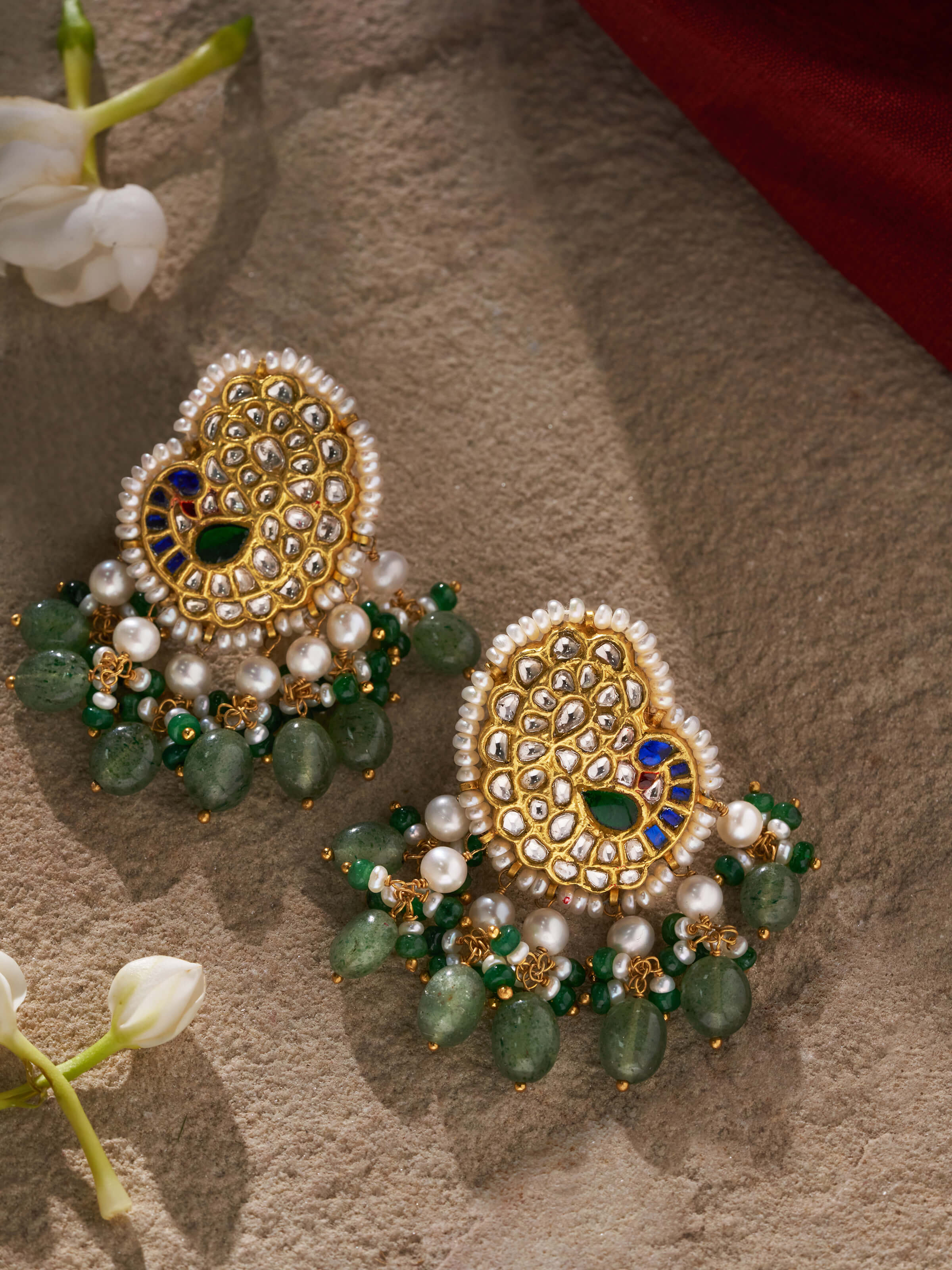 Another side perspective displaying the intricate gold work