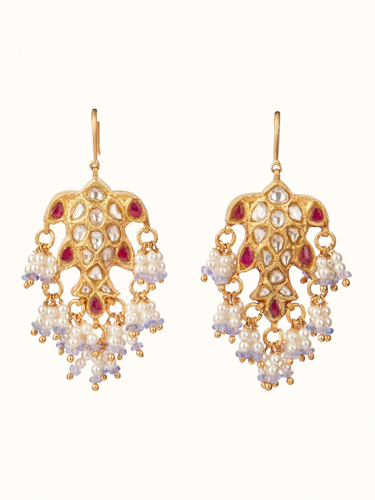 Front view of handcrafted collar necklace featuring a unique and elegant design.