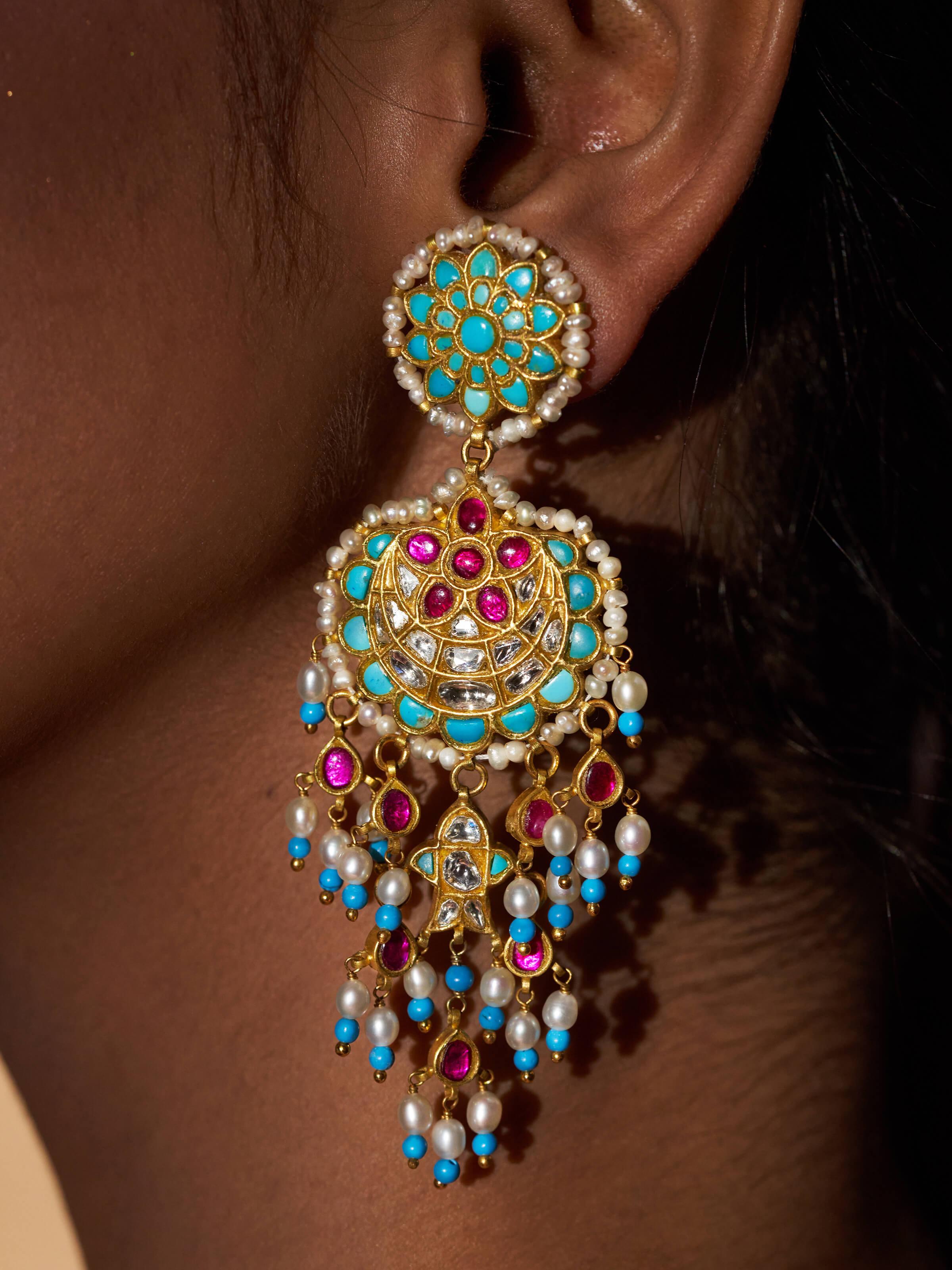 Front view of Silver Smithing Jhumkas by Swadesh showcasing traditional jhumka design and polished silver finish