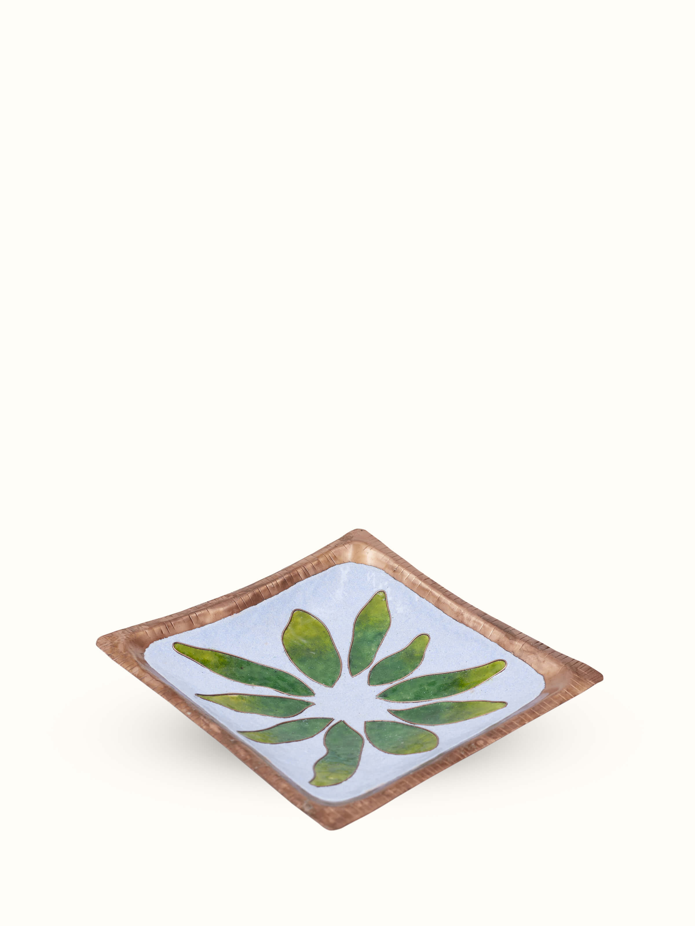 Close-up of Copper Tray (8 x 8 inches), focusing on the texture and details of the copper finish