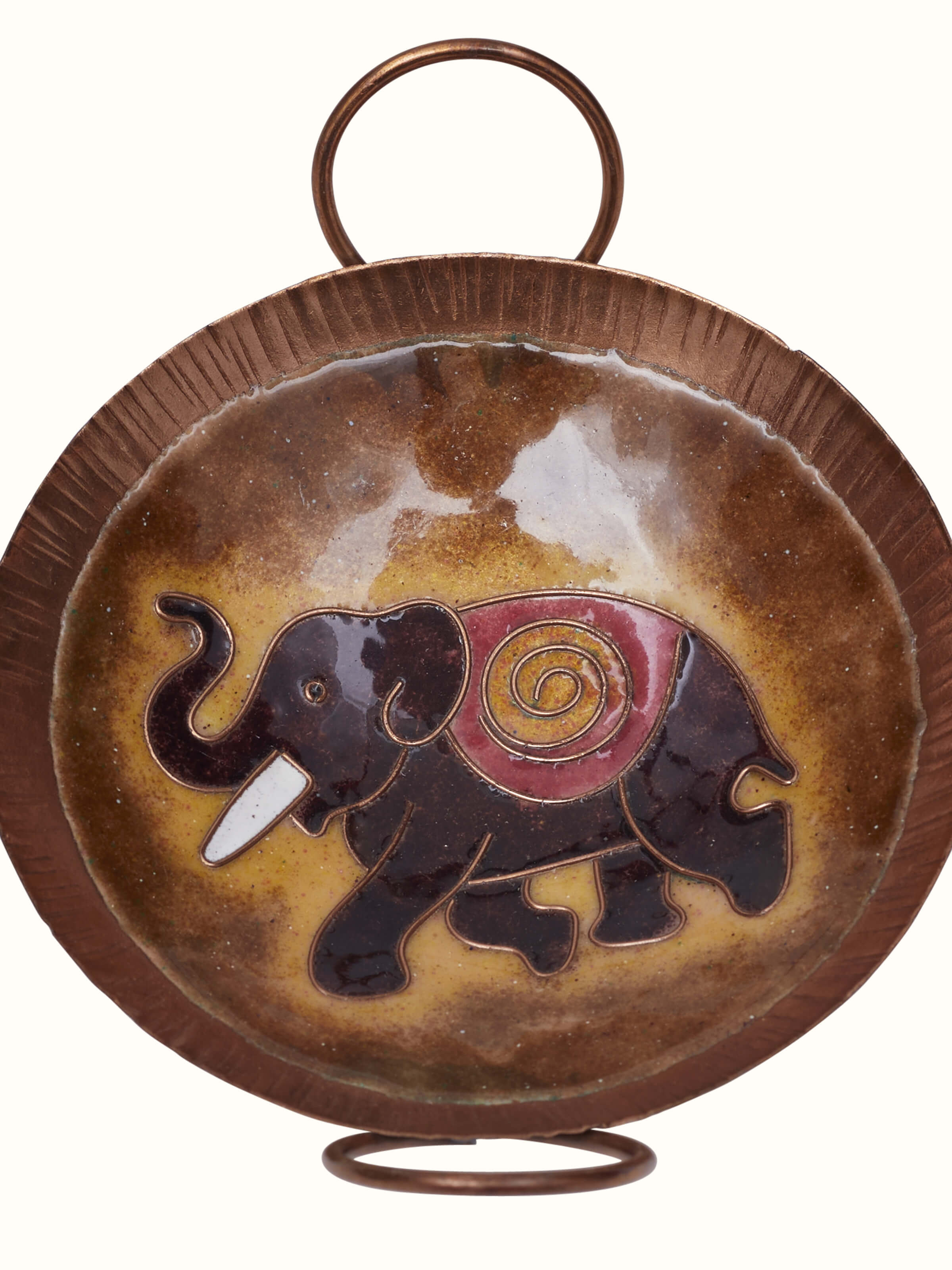 Top view of Copper Kadhai, highlighting the open design and quality of craftsmanship