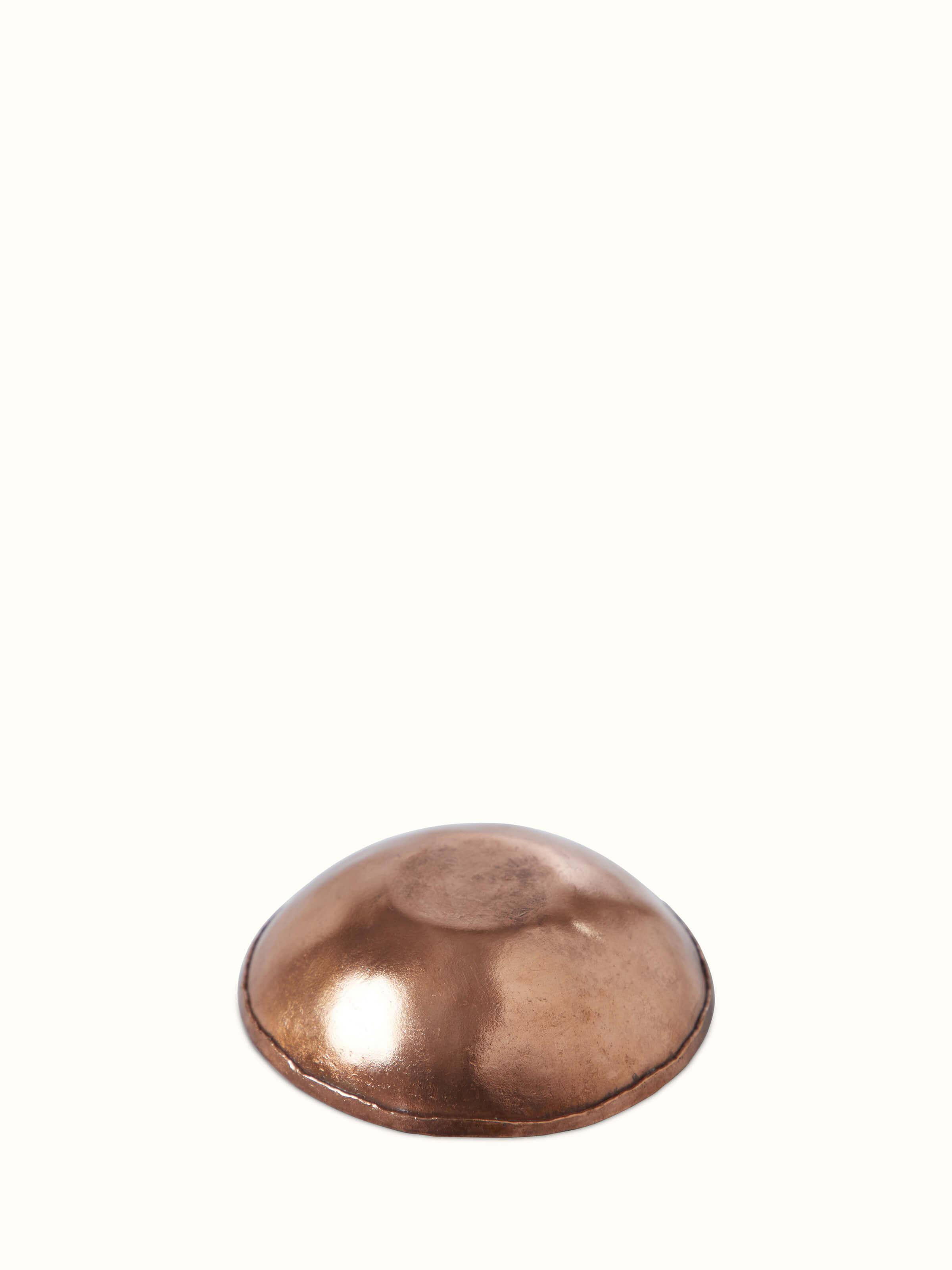 Top view of Copper nut bowl (6 inches) highlighting its smooth surface and overall design