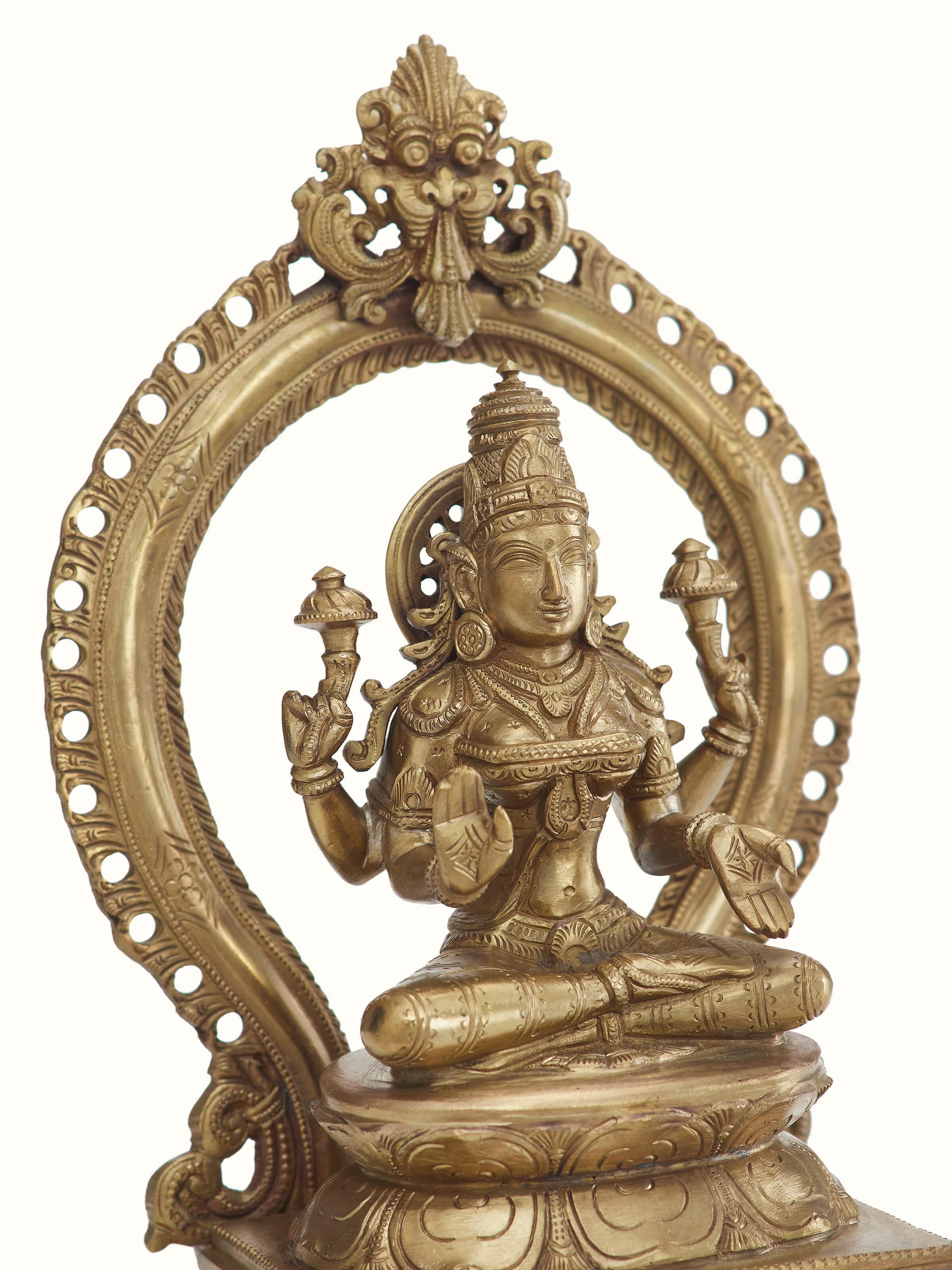 Goddess Lakshmi Bronze Casting Idol