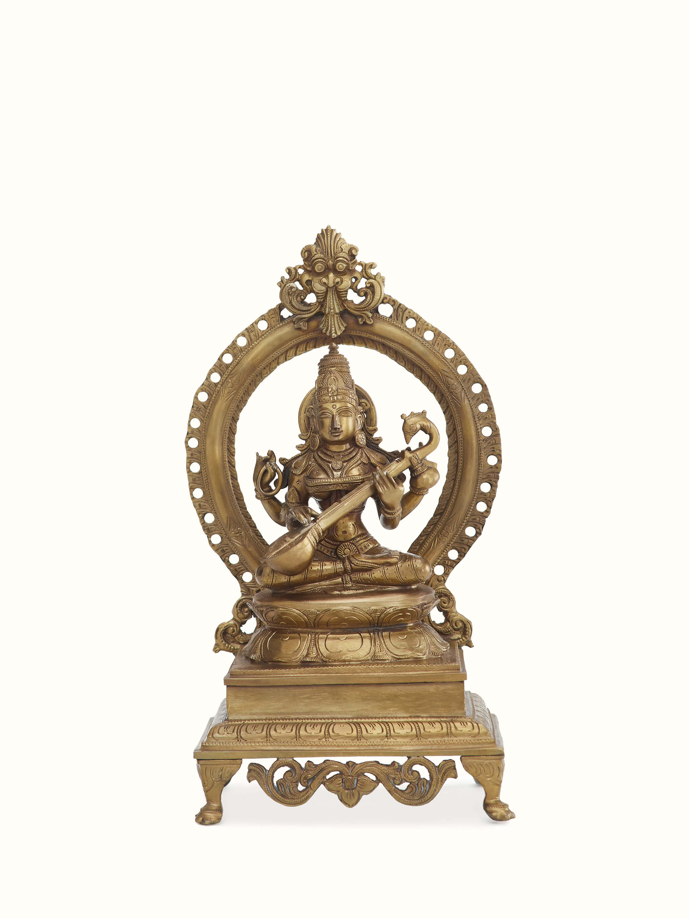 Saraswathi Bronze Casting Idol