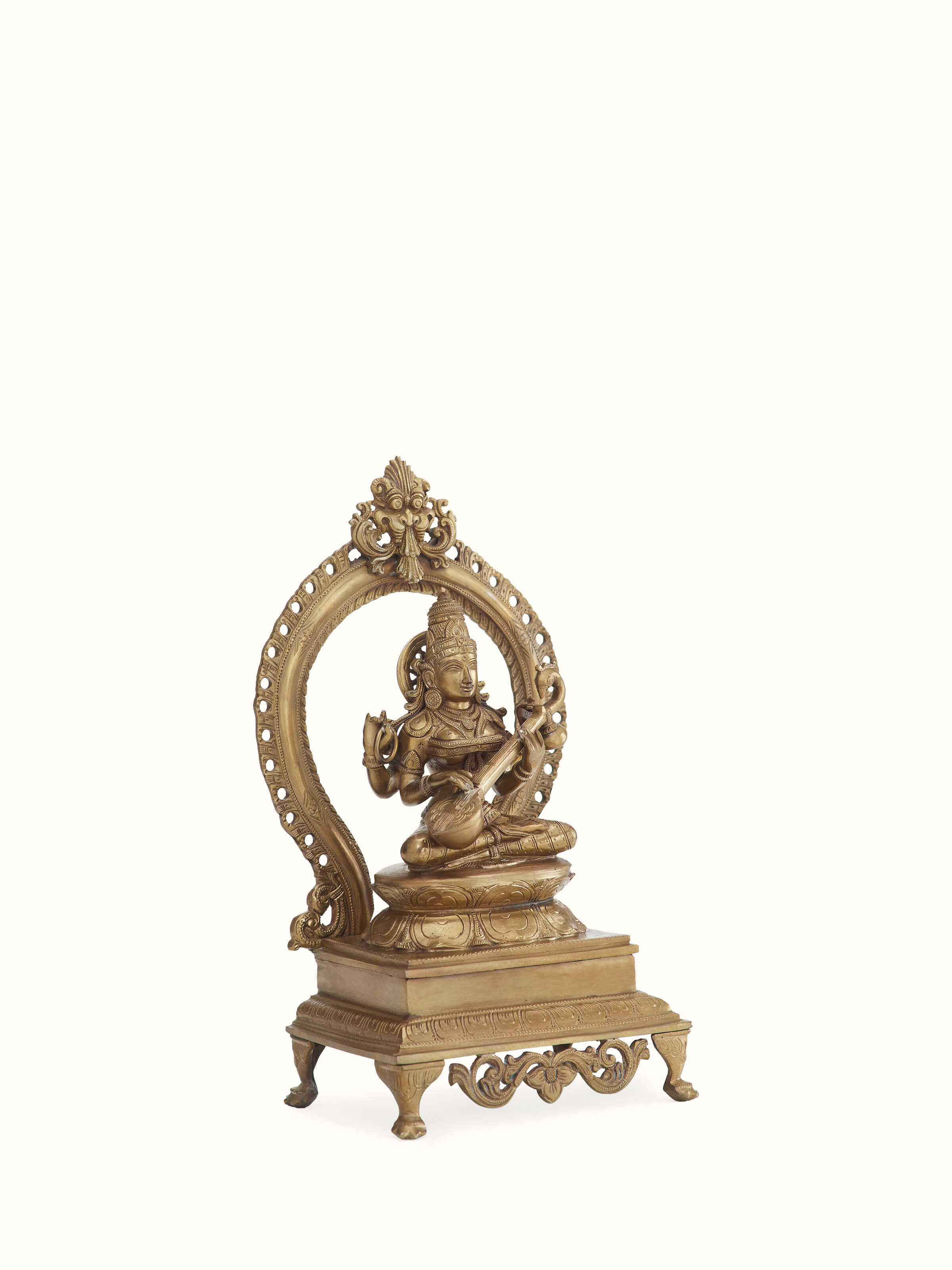 Saraswathi Bronze Casting Idol