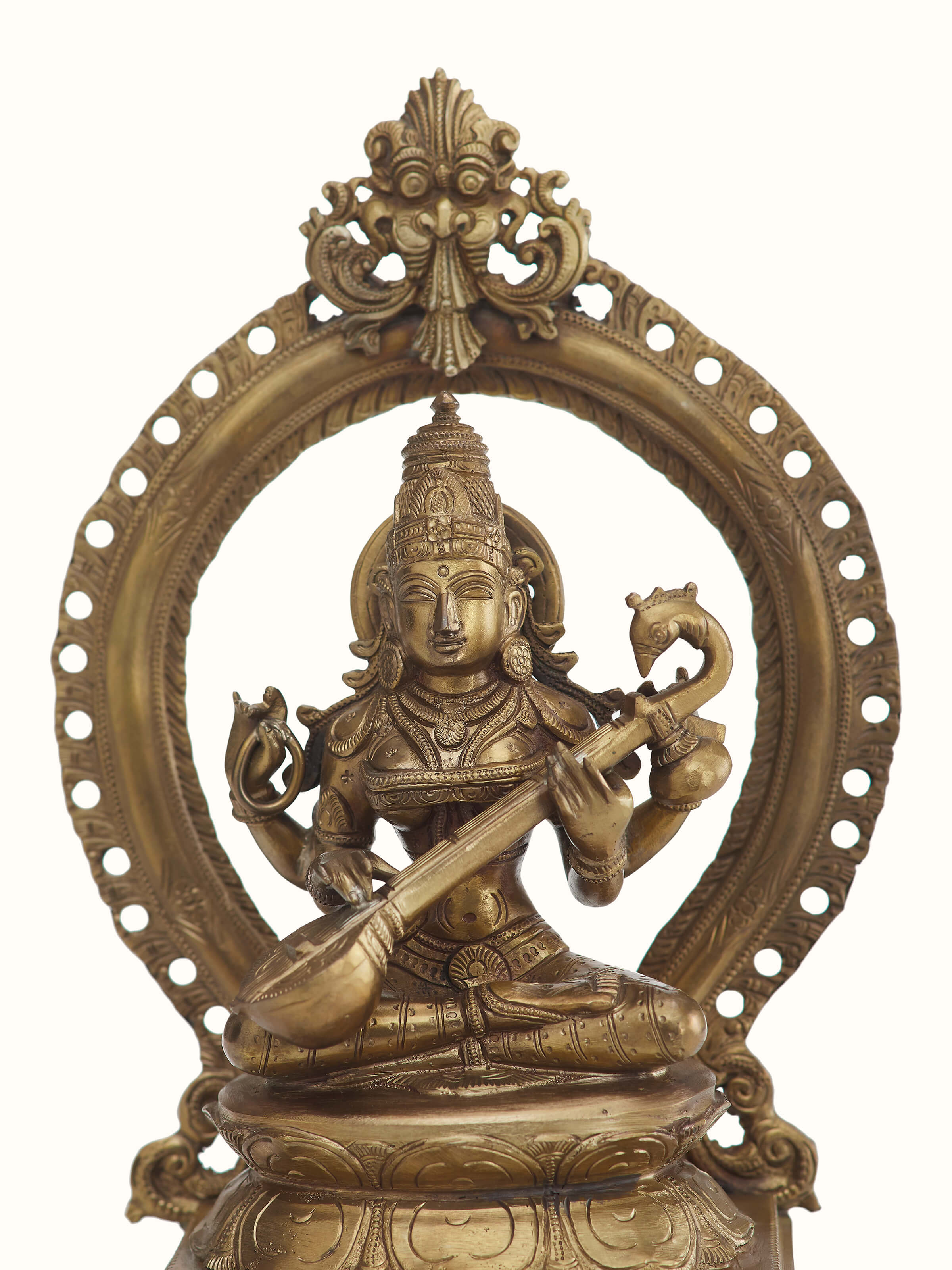 Saraswathi Bronze Casting Idol