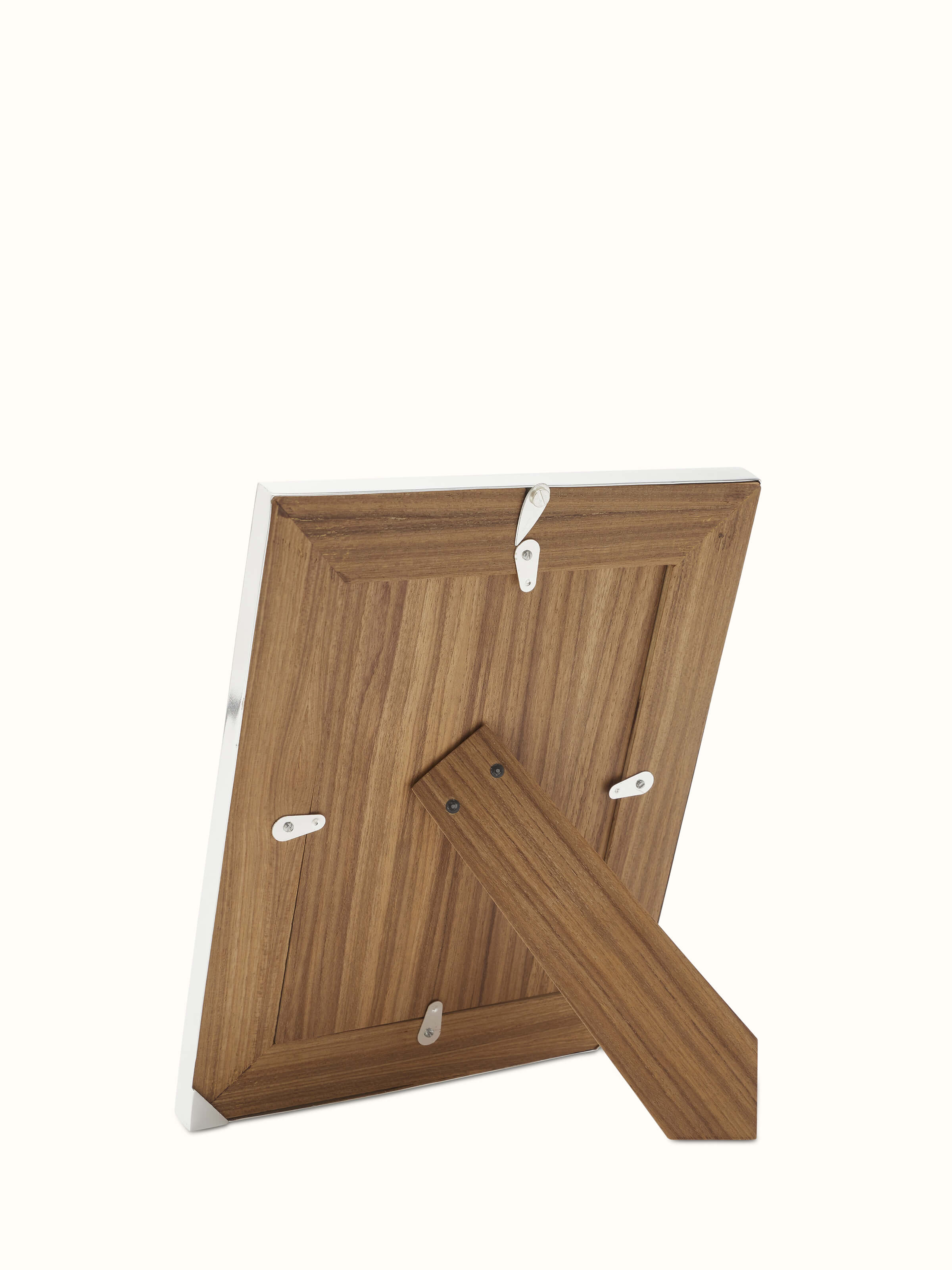 Angle view of Silver-Plated Paisley Rectangular Photo Frame (11 x 9 inches) showing the frame's depth